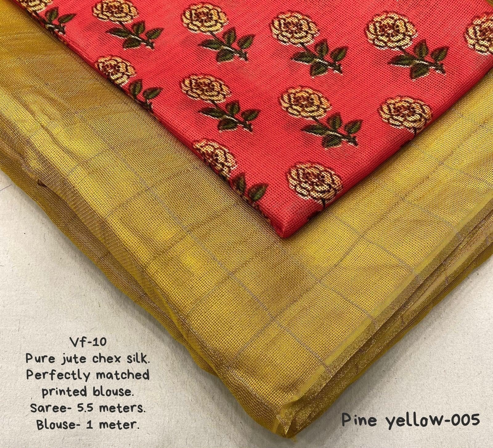 Jute silk saree