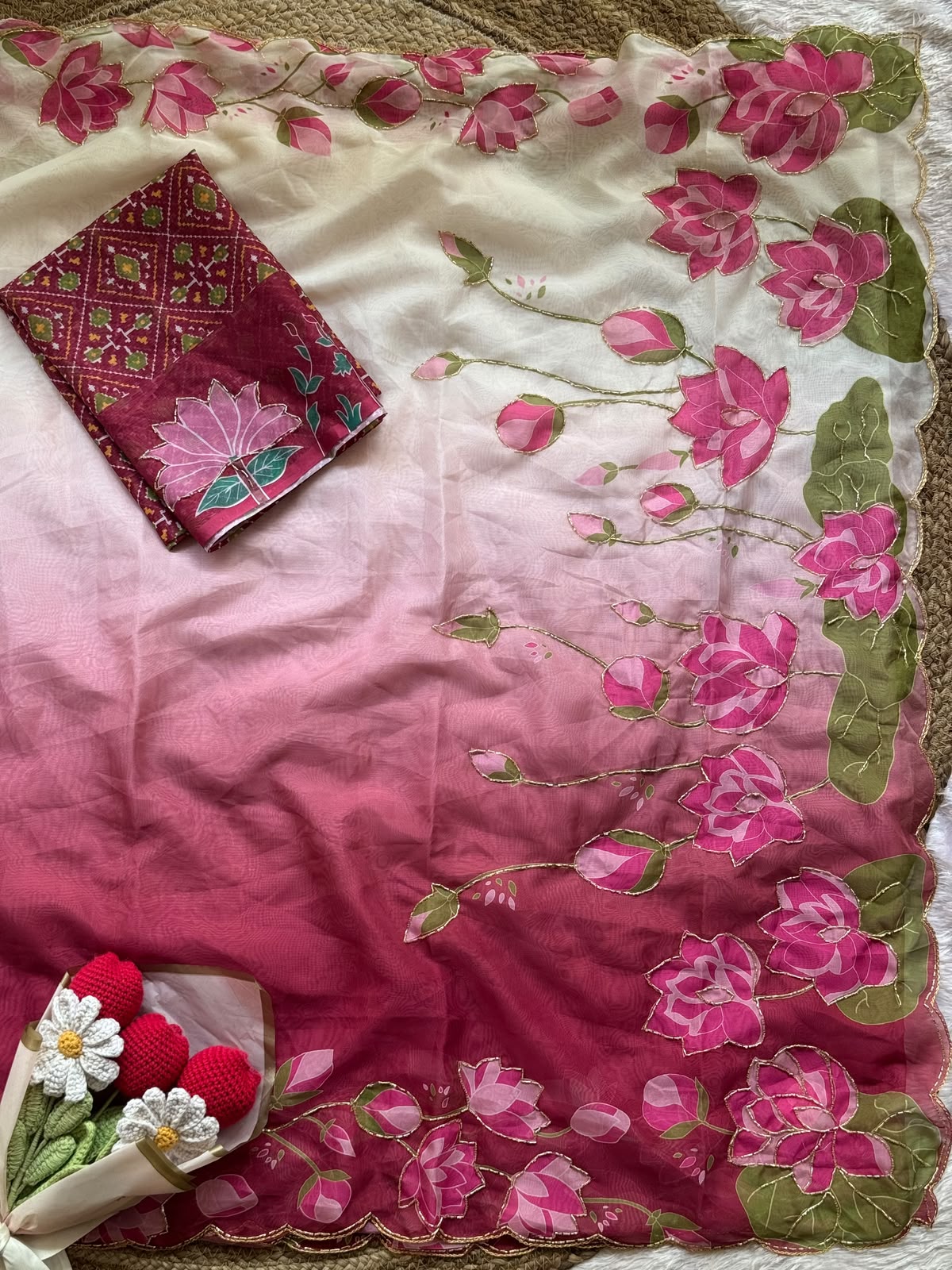 Organza teby silk saree