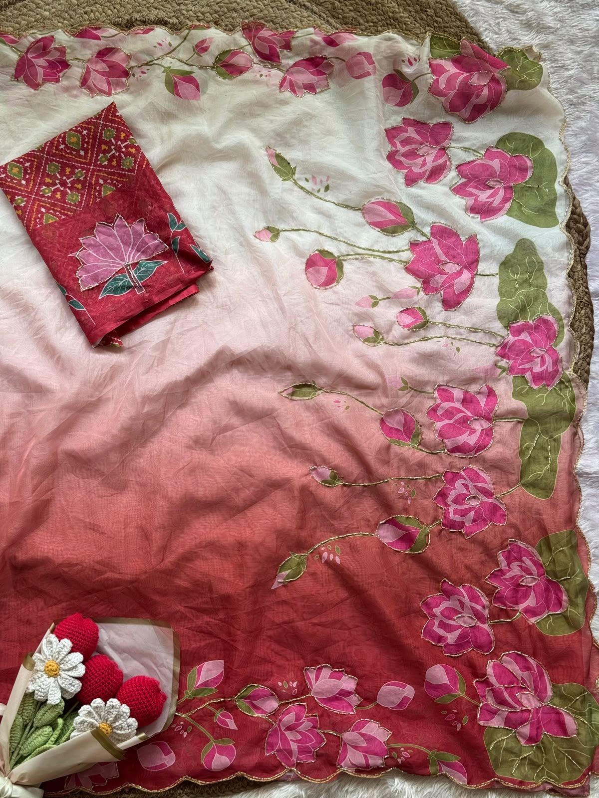 Organza teby silk saree
