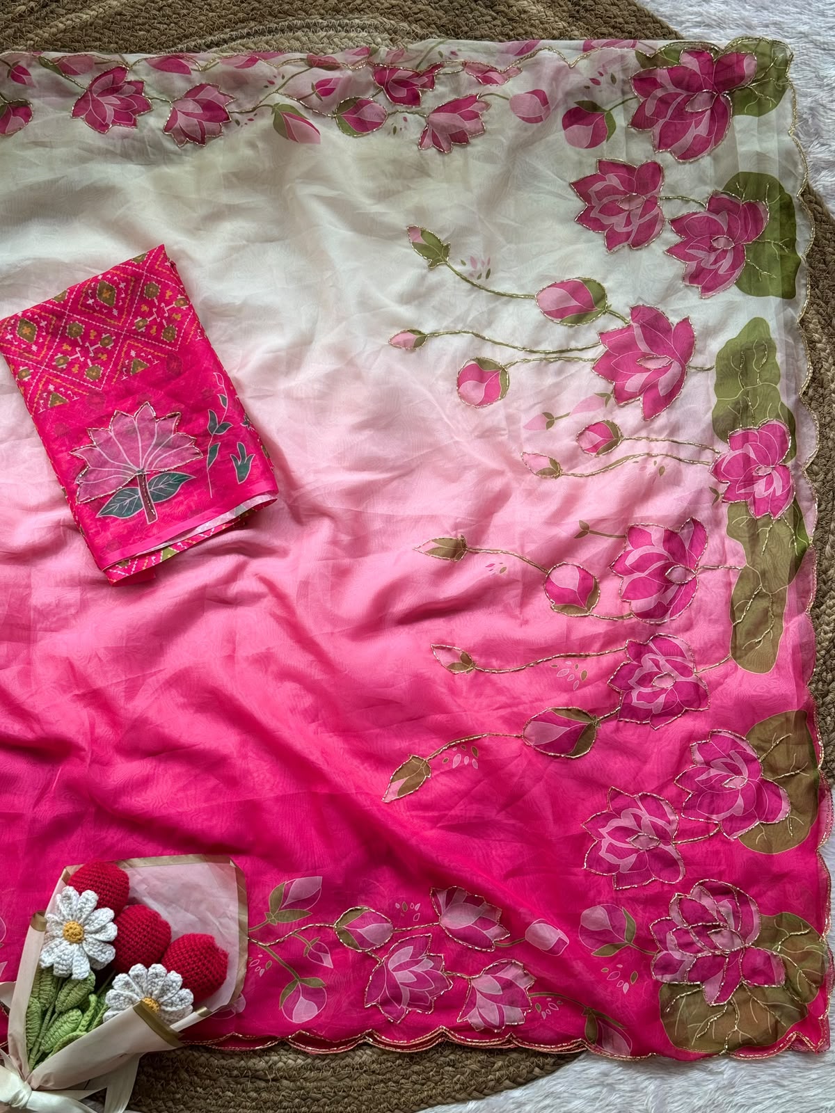 Organza teby silk saree