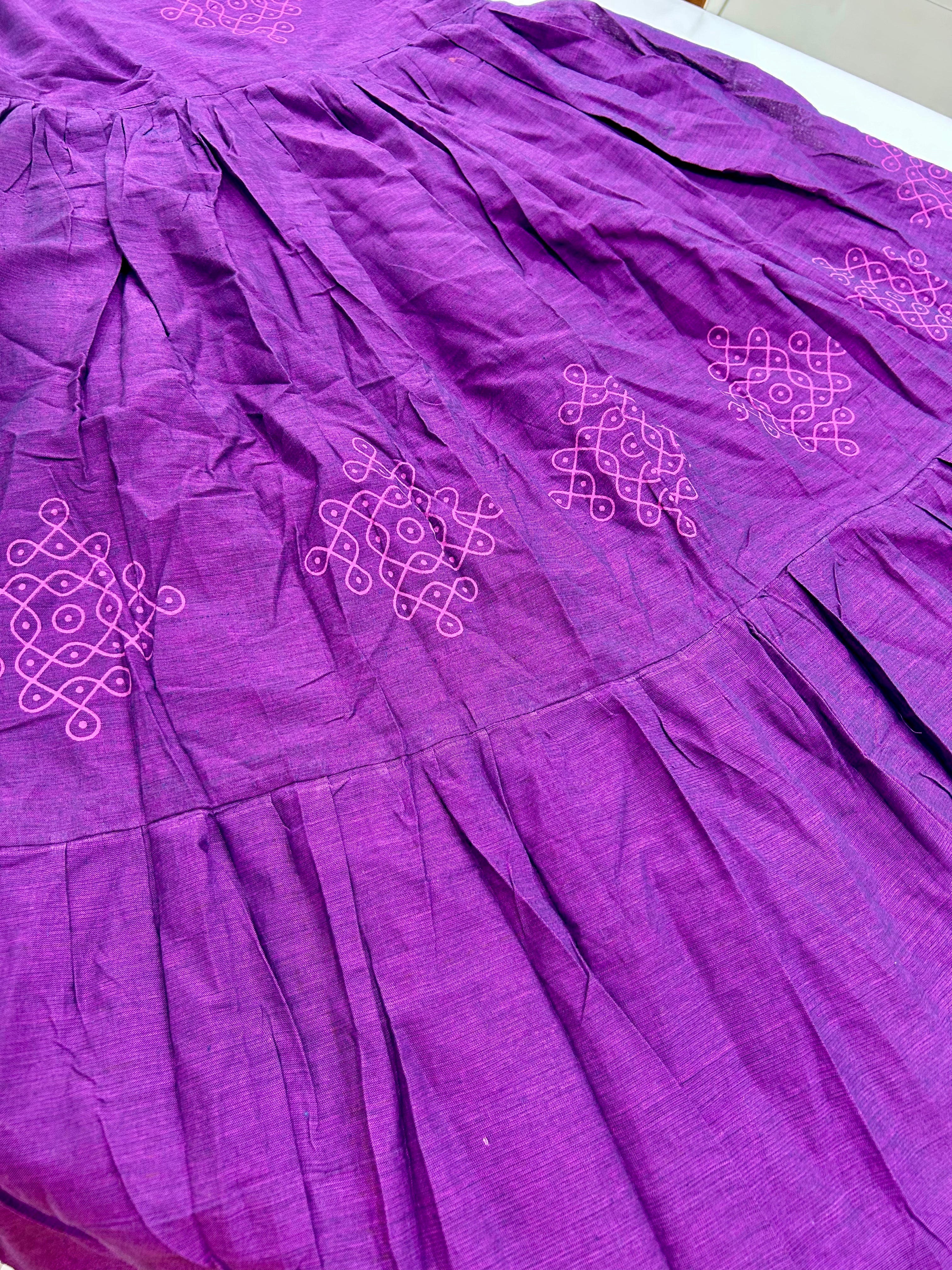 Beautiful muggu design frock