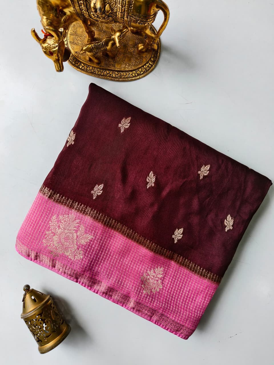 Viscose georgette fabric saree