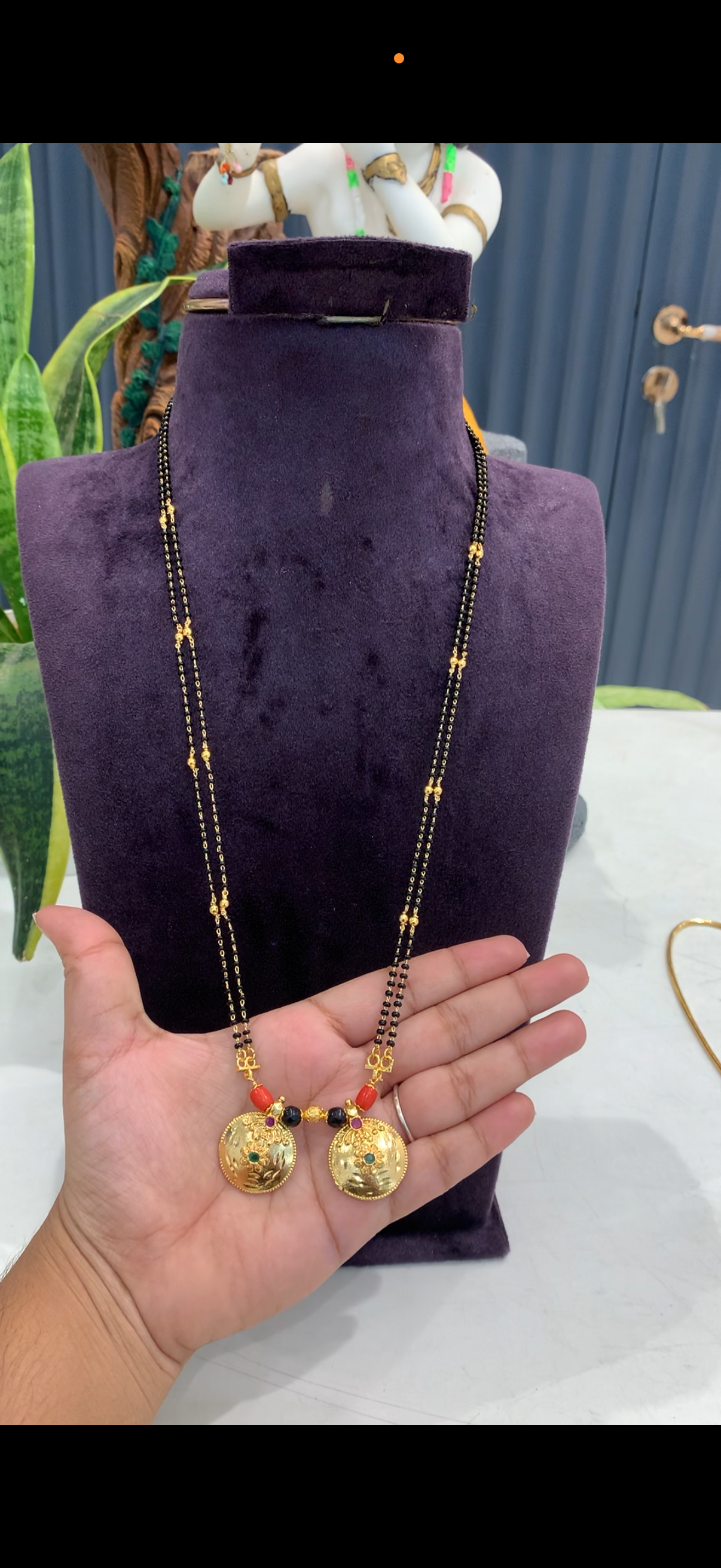 Beautiful mangalsutra black beads chain 24 inchs long
