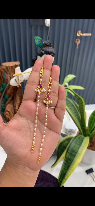 Beautiful Jadau stone pearls Matilu
