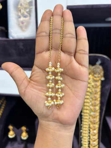 Beautiful white pearls butta matilu
