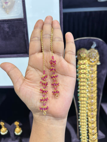 Beautiful pink color beads butta matilu