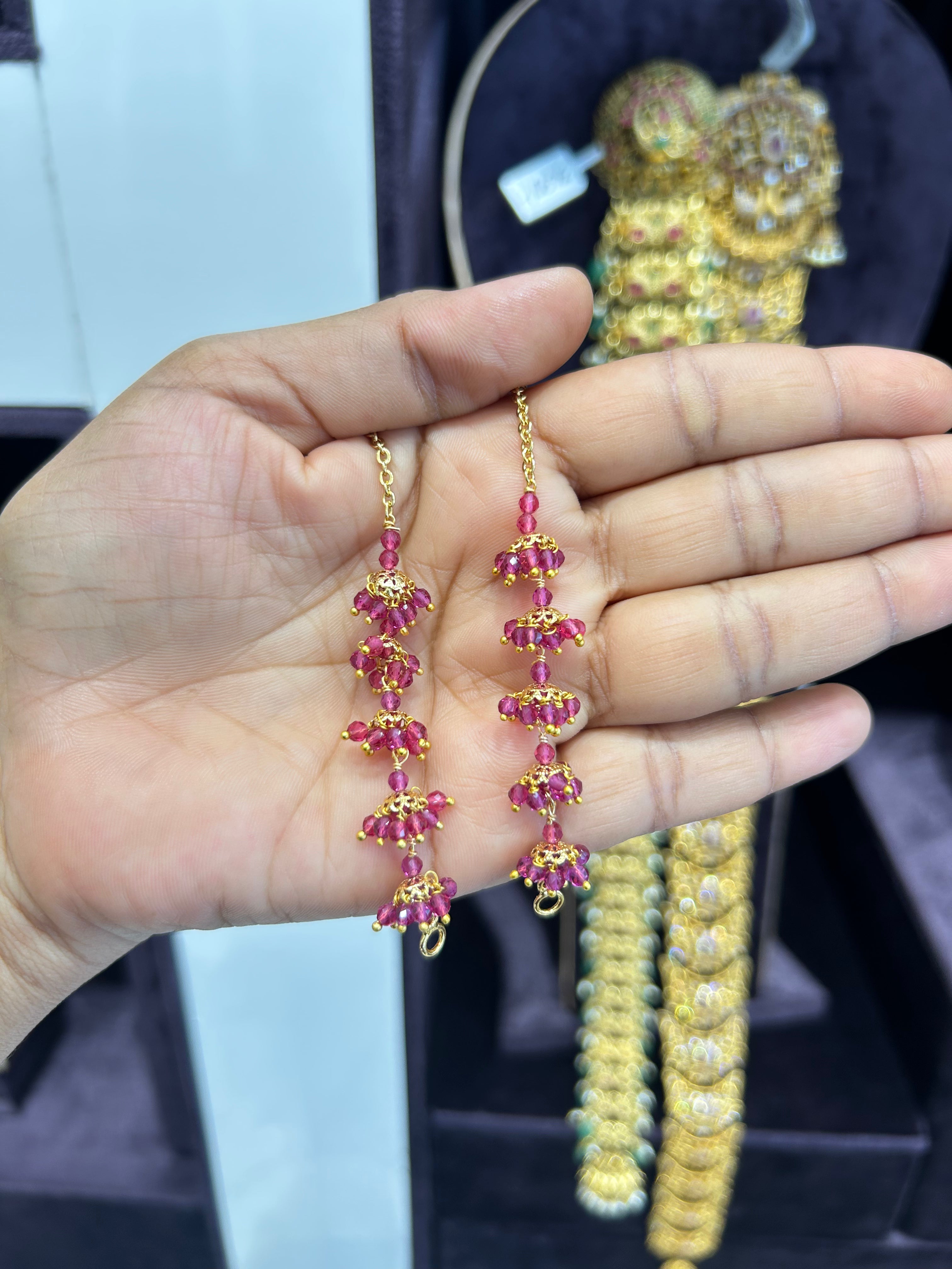 Beautiful pink color beads butta matilu