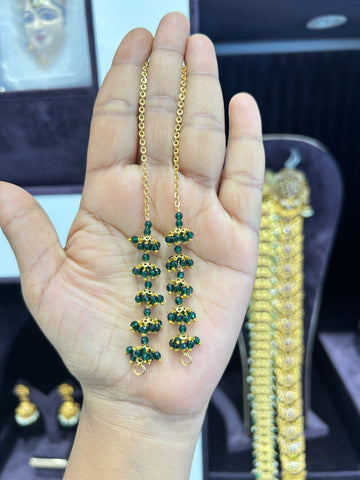 Beautiful green beads butta matilu