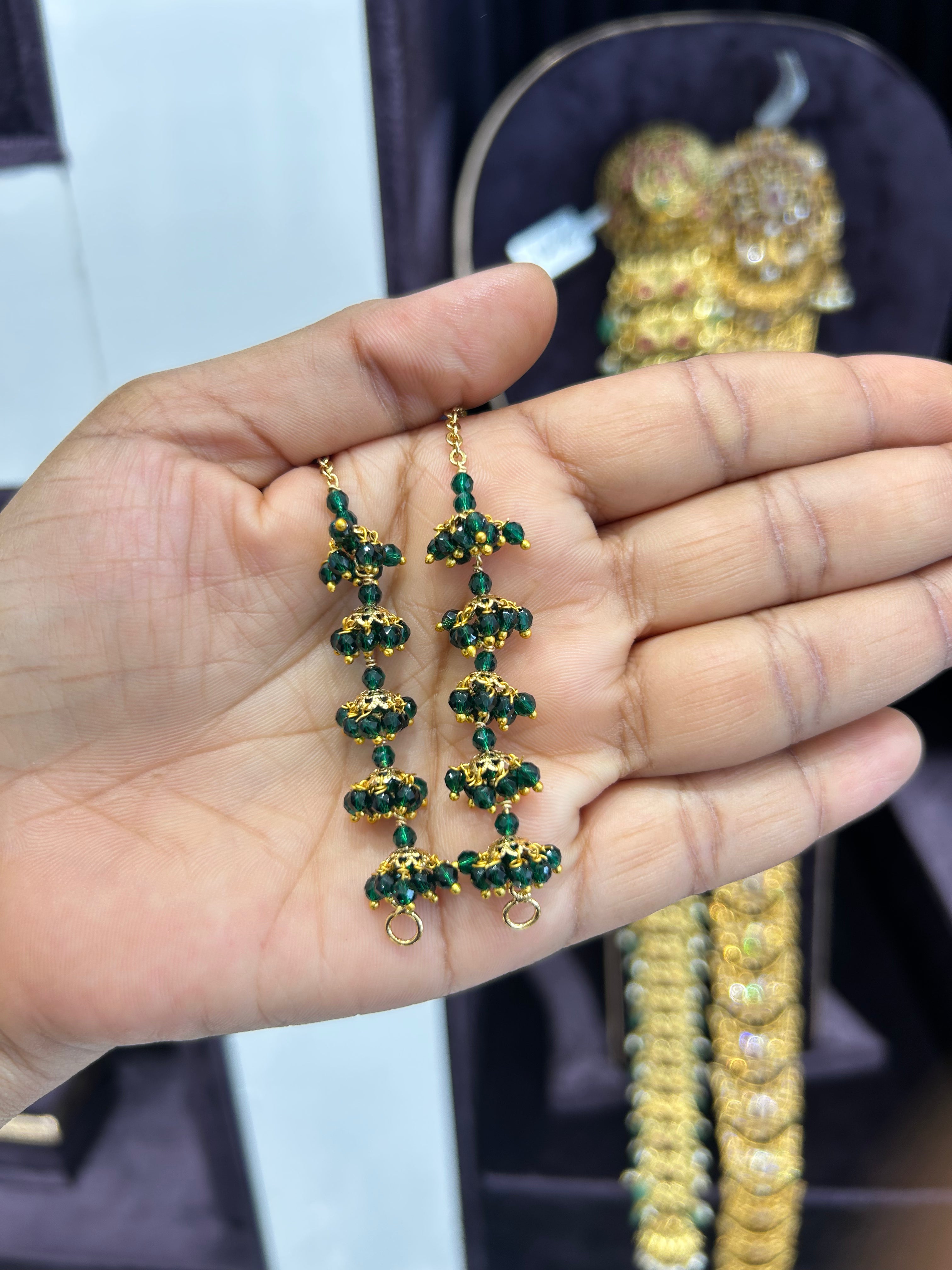 Beautiful green beads butta matilu