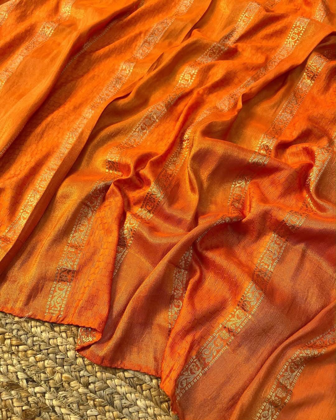 Beautiful zari work saree