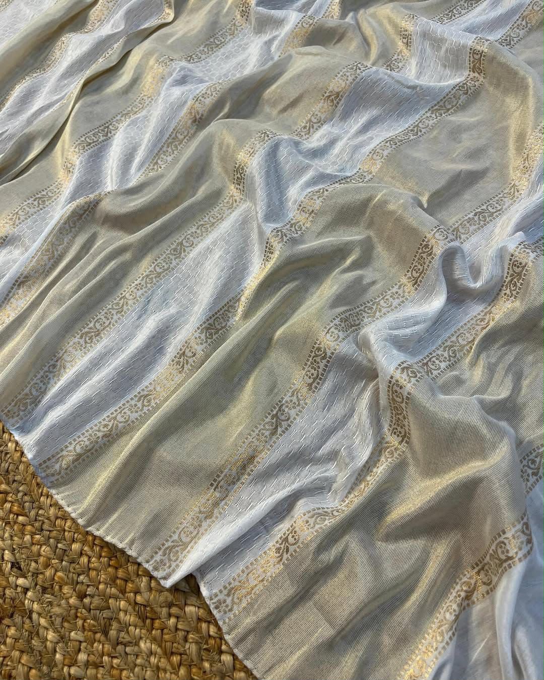 Beautiful zari work saree