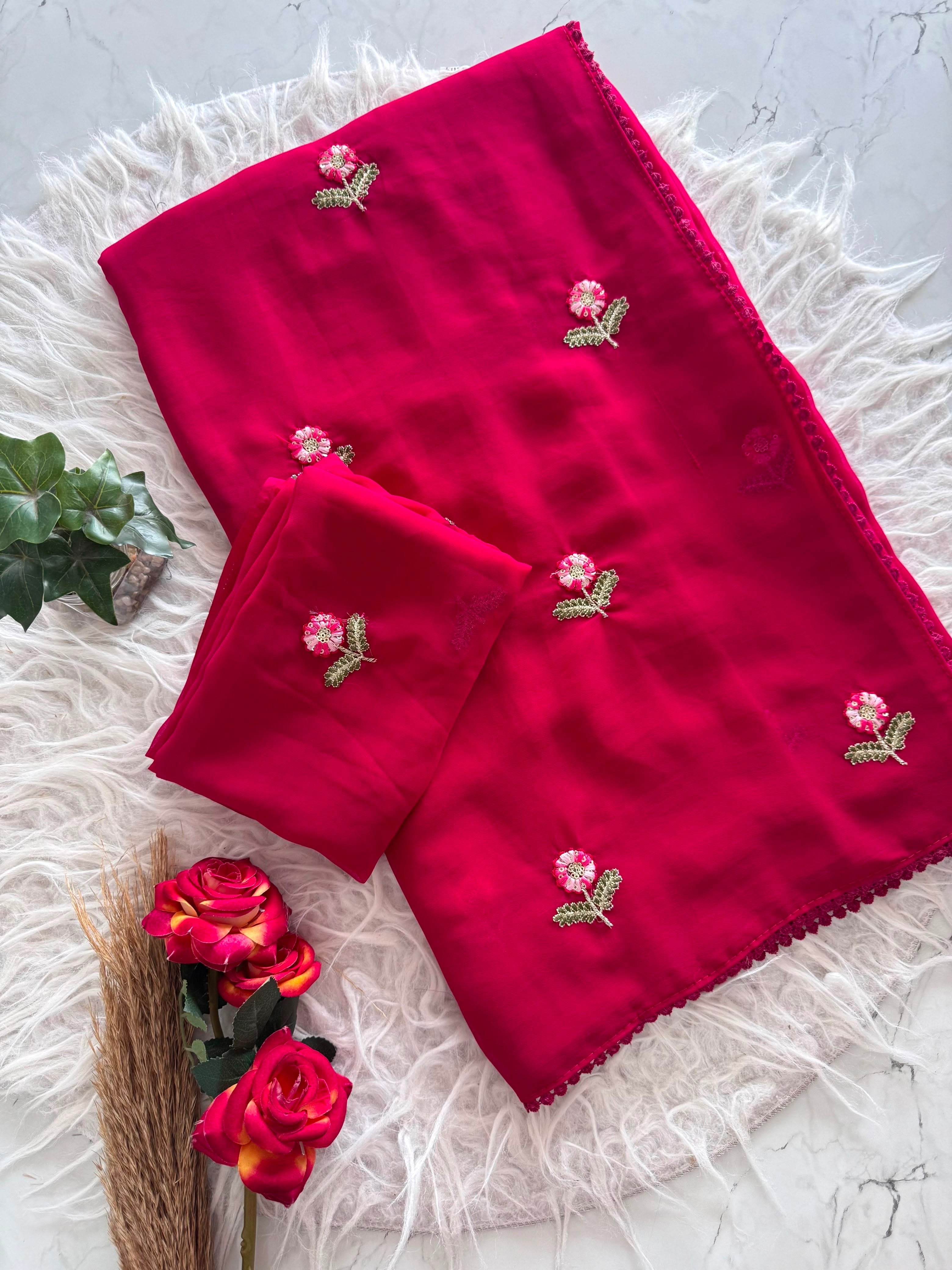 Premium soft georgette saree