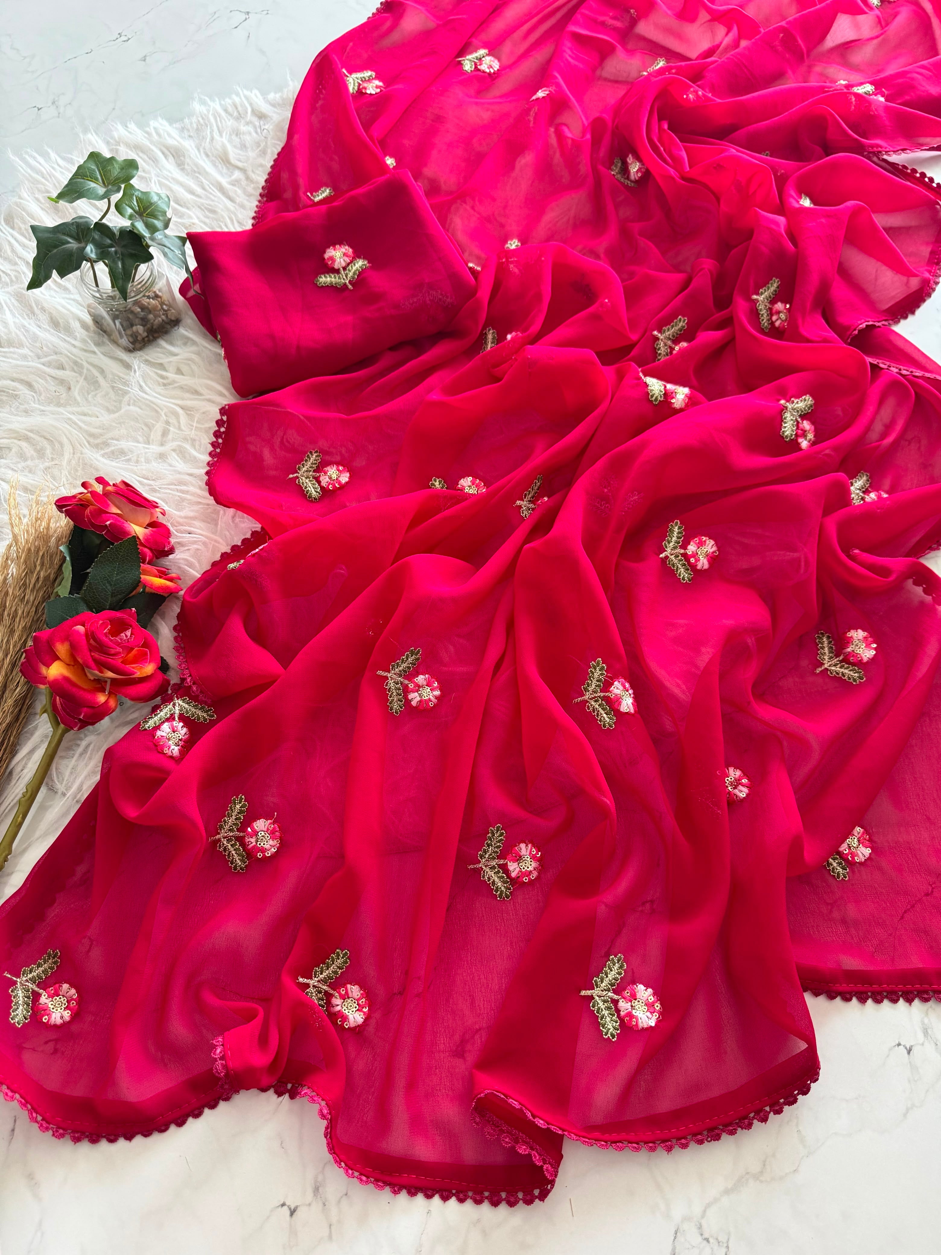 Premium soft georgette saree