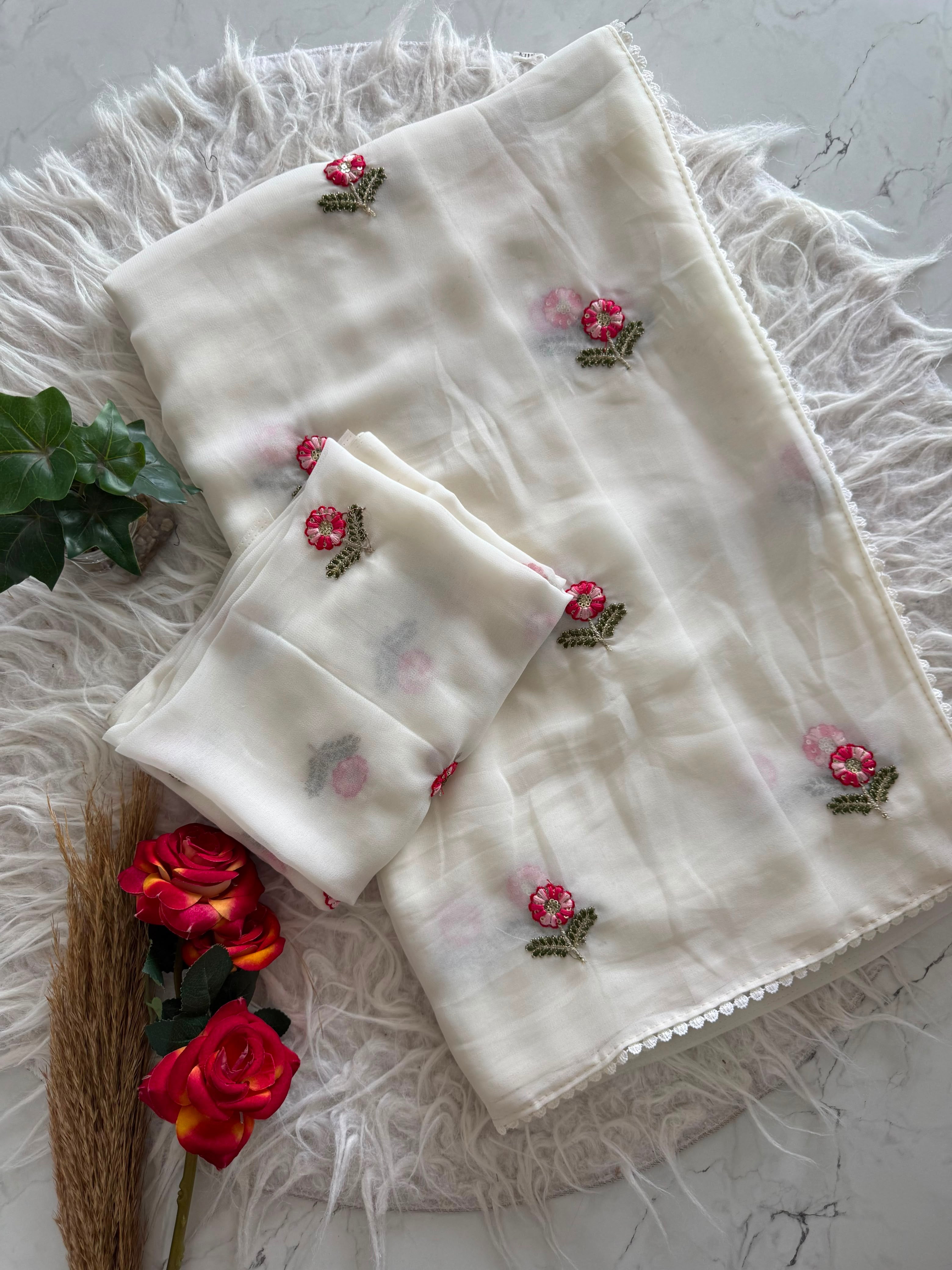 Premium soft georgette saree