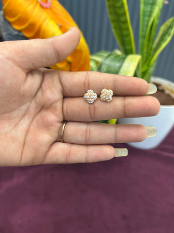 Beautiful rose gold studs with pushback