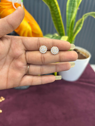 Beautiful rose gold studs with pushback