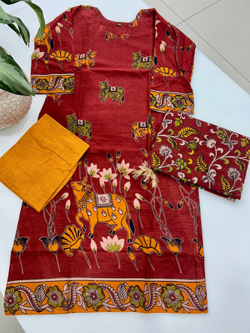 Beautiful kalamkari 3-piece set