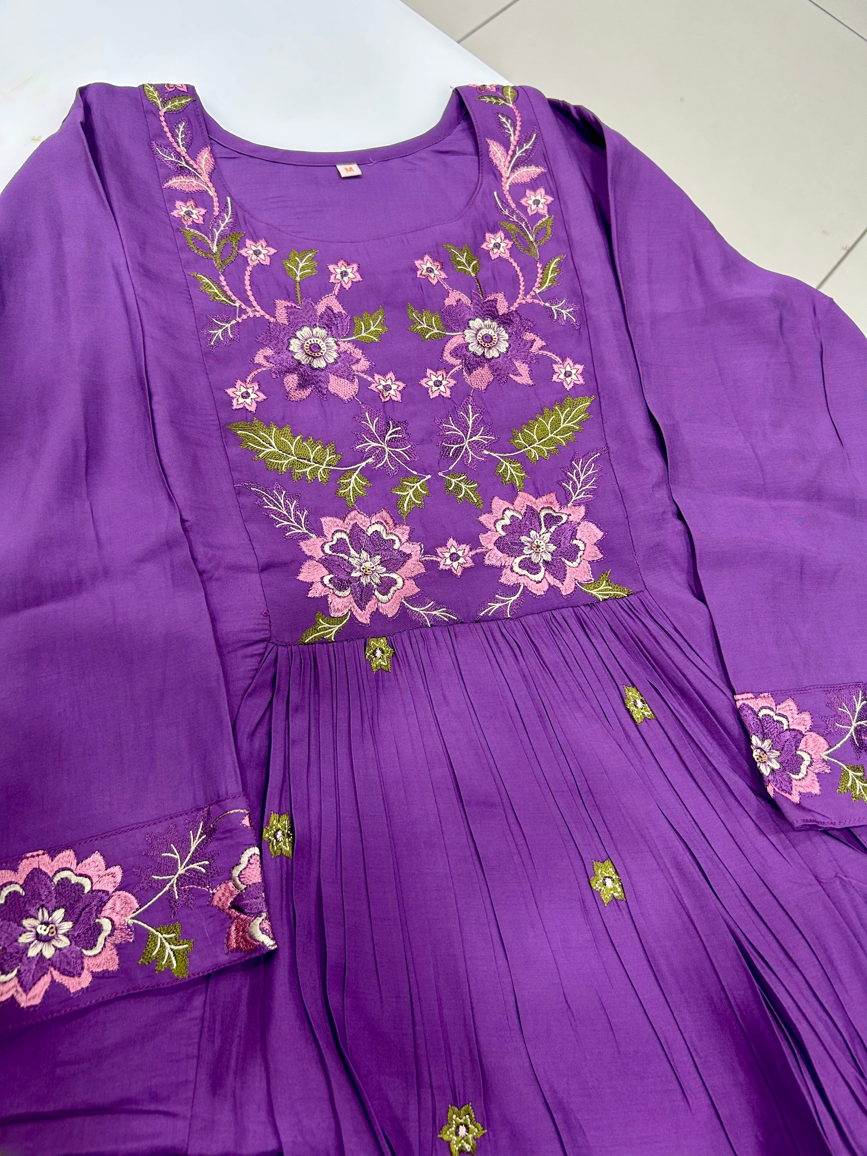 Mul chenderi A-line 3-piece set