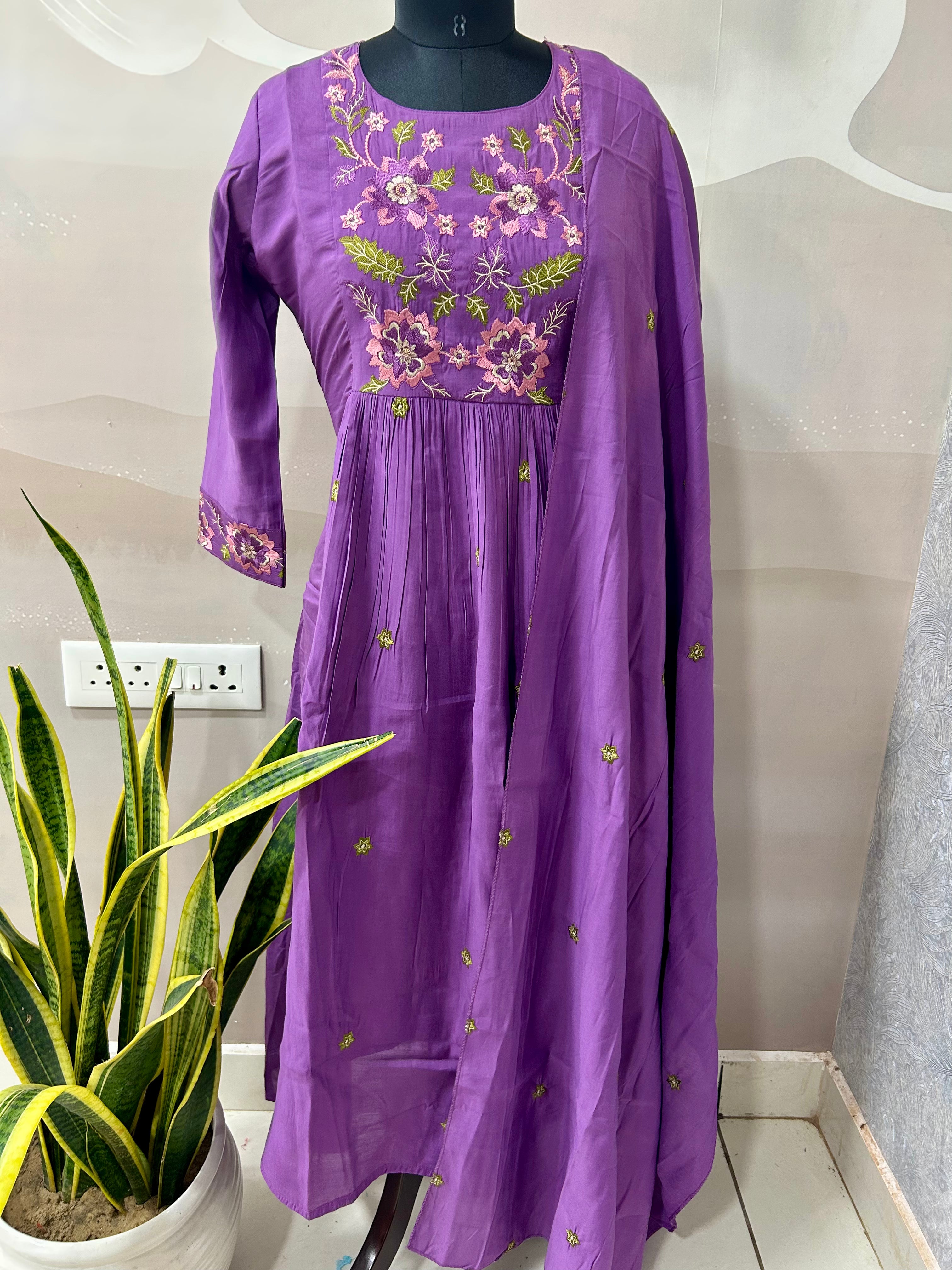 Mul chenderi A-line 3-piece set