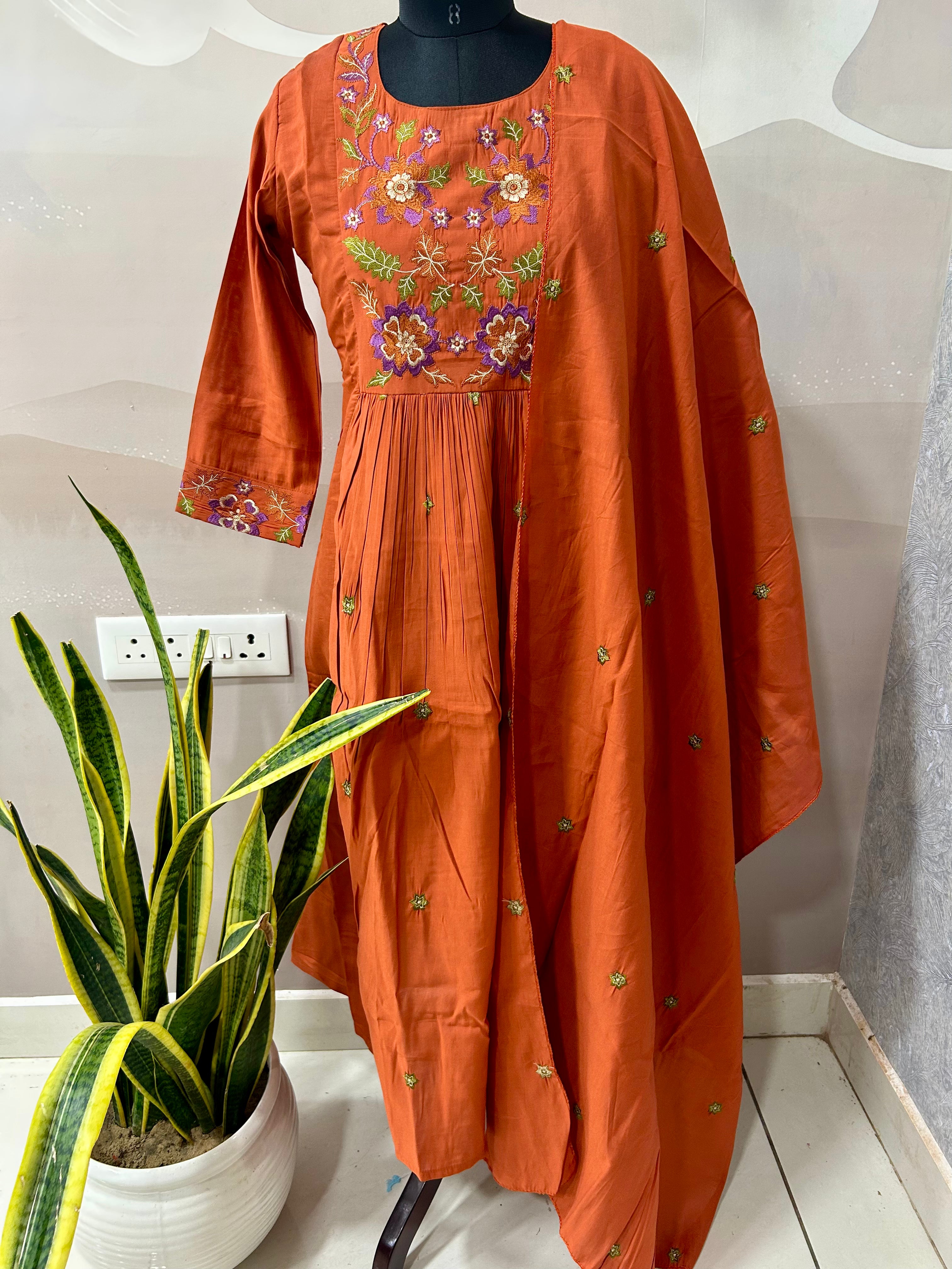 Mul chenderi A-line 3-piece set