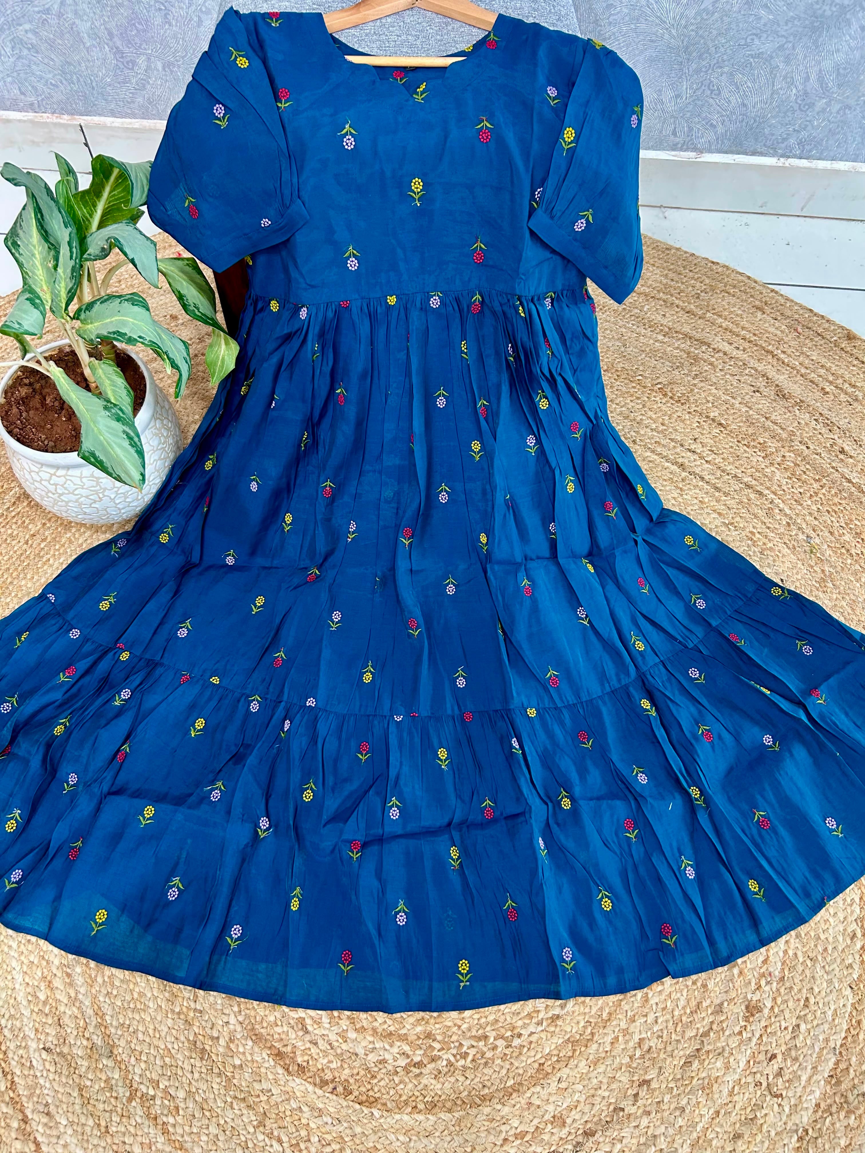 Mul chenderi A-line frock