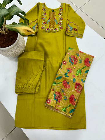 Beautiful rayon cotton 3-piece set