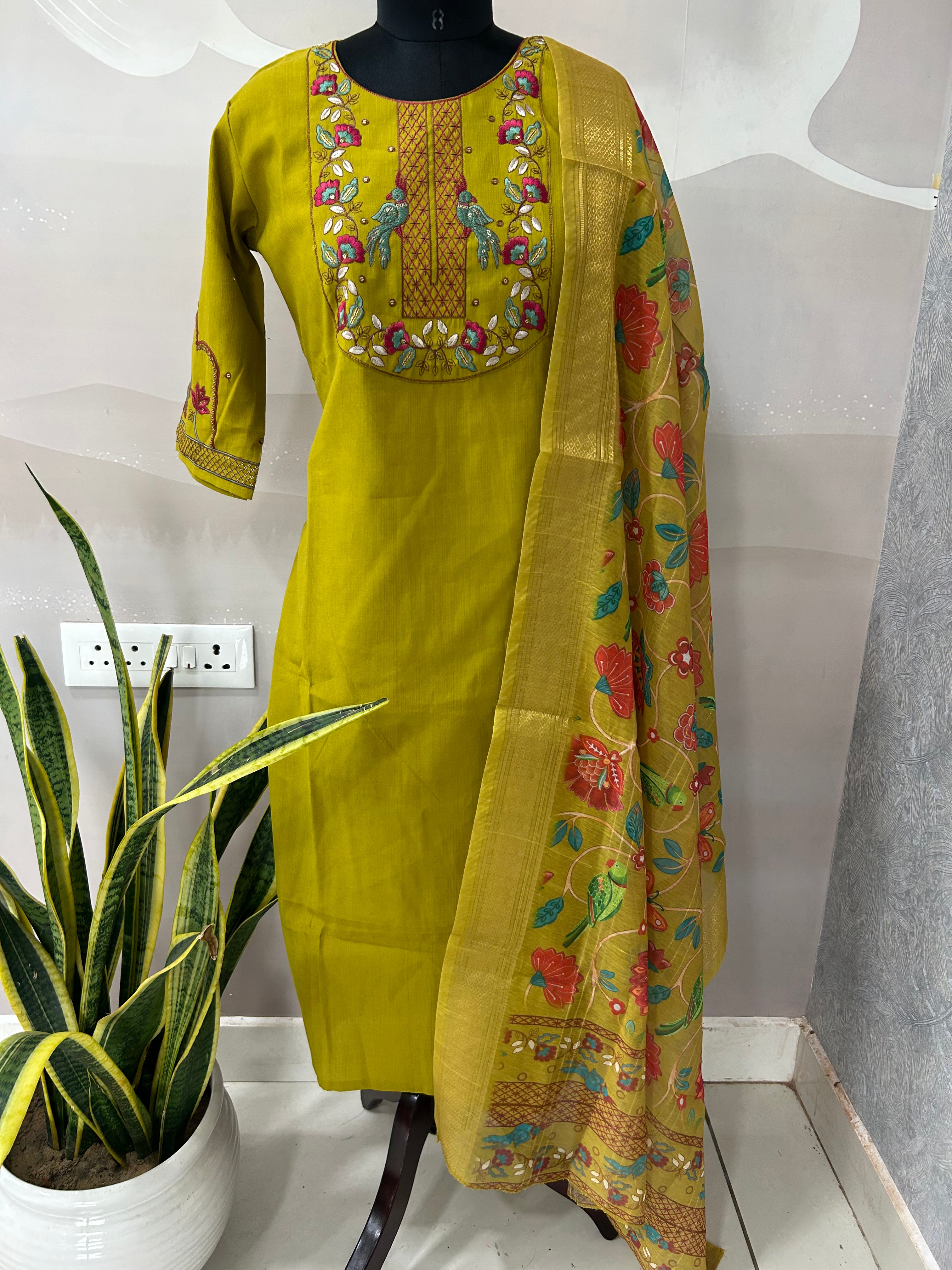 Beautiful rayon cotton 3-piece set