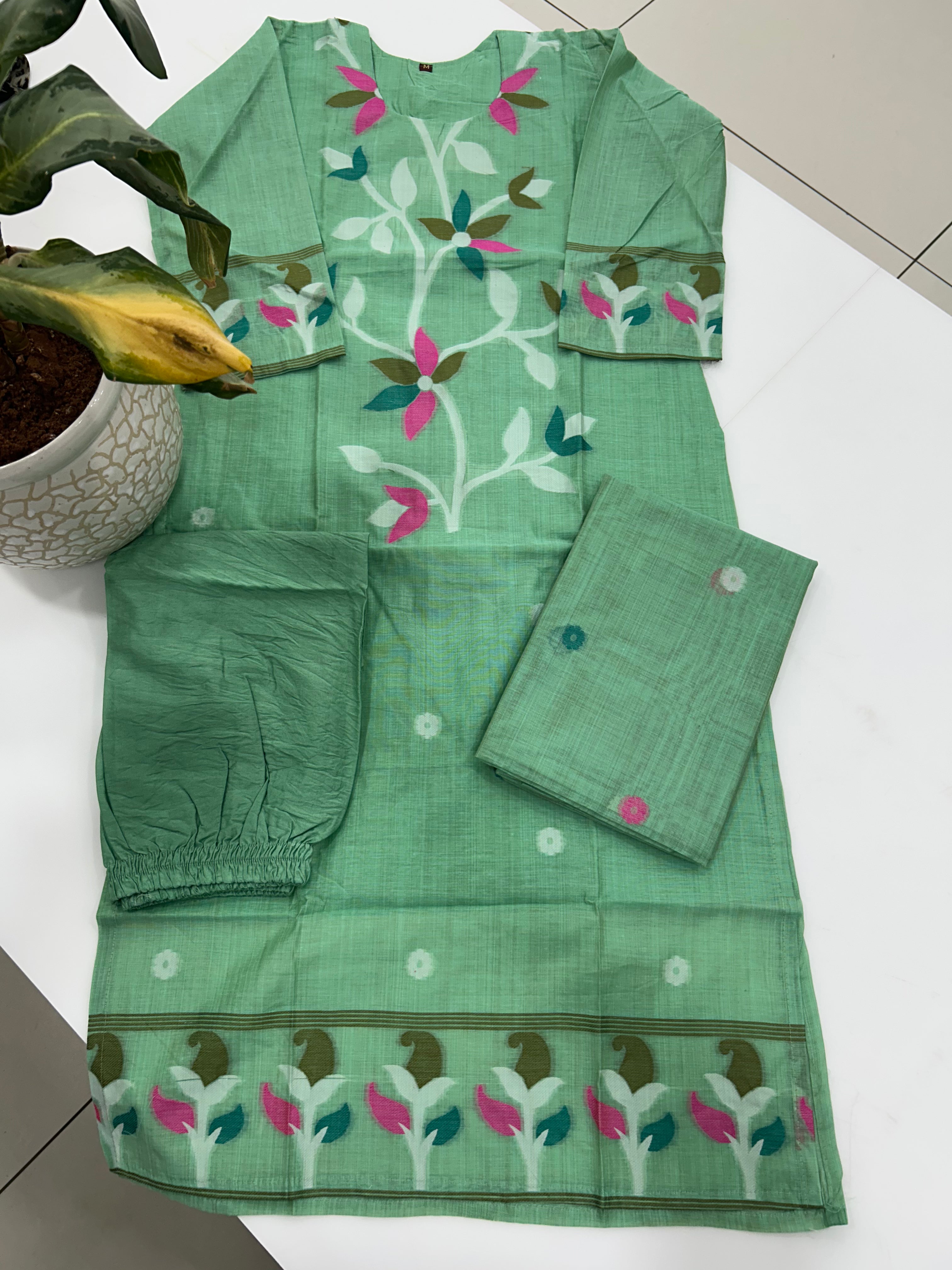 Jamdani cotton 3-piece set