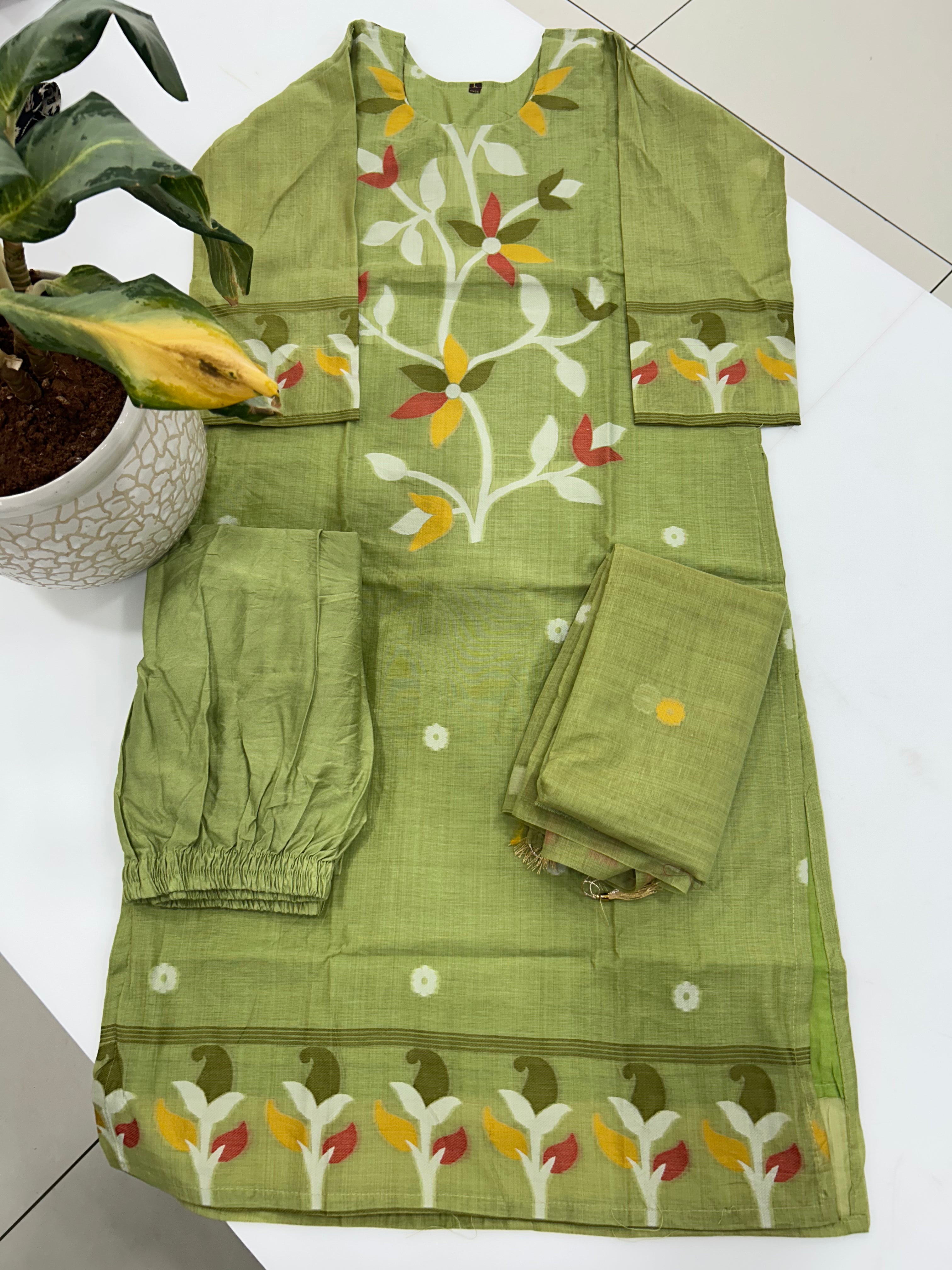 Jamdhani cotton 3-piece set