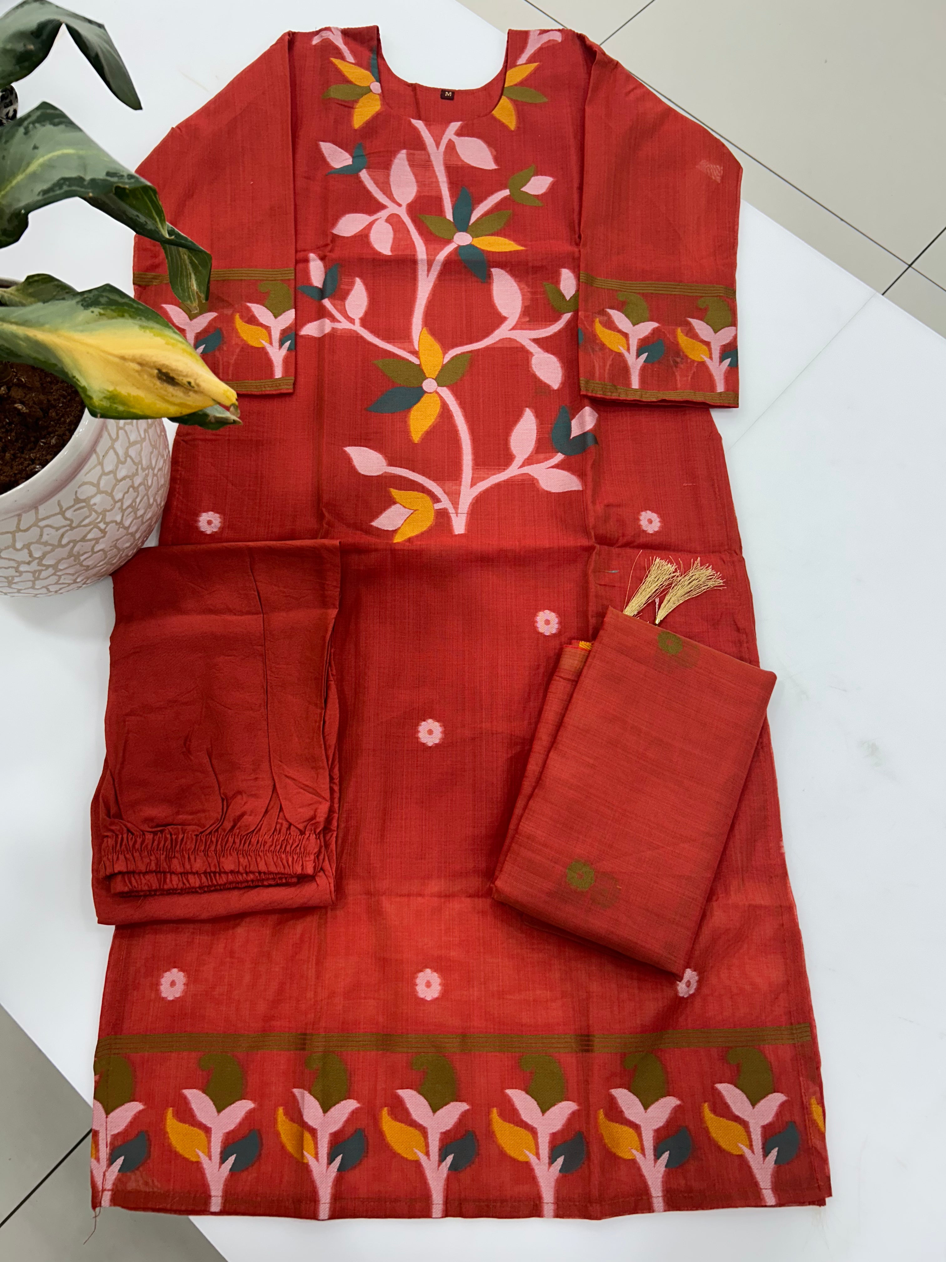 Jamdani cotton 3-piece set