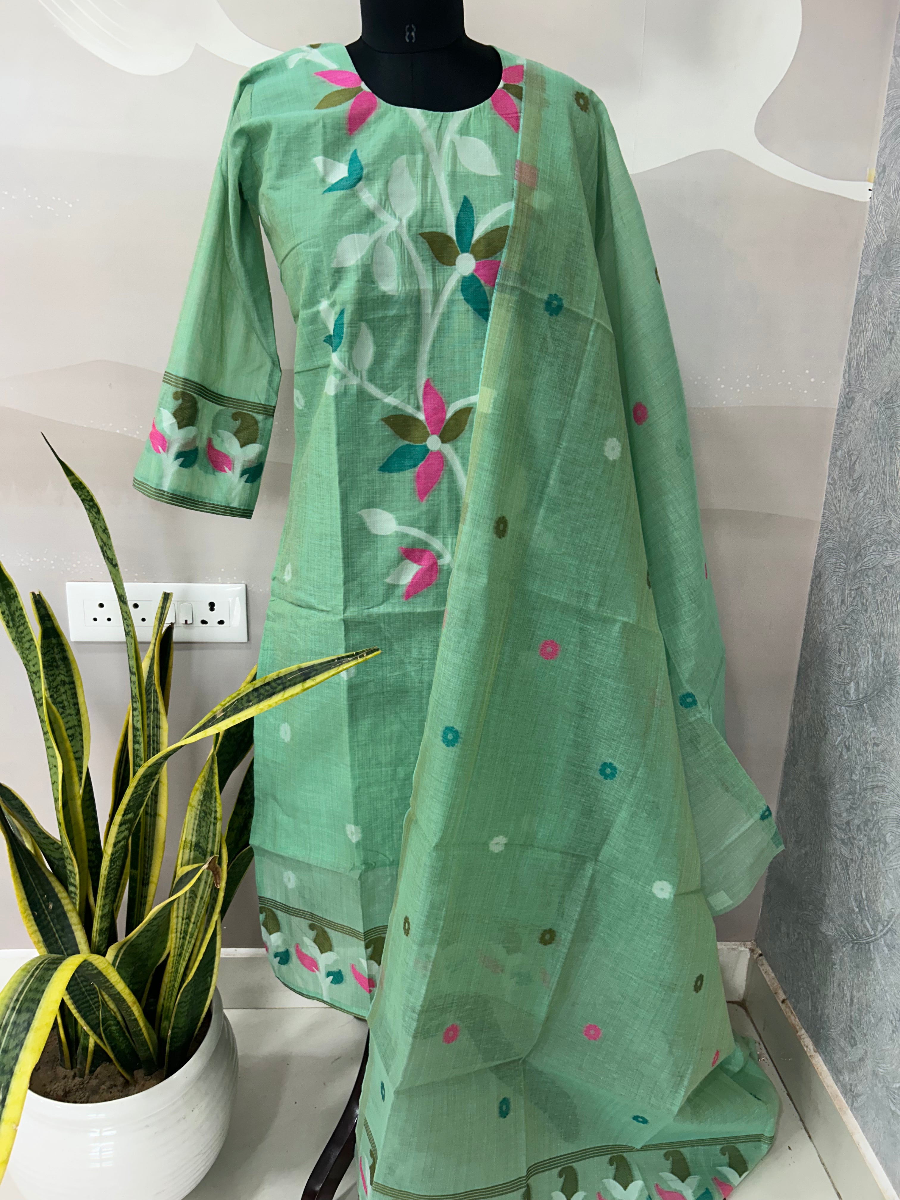 Jamdani cotton 3-piece set