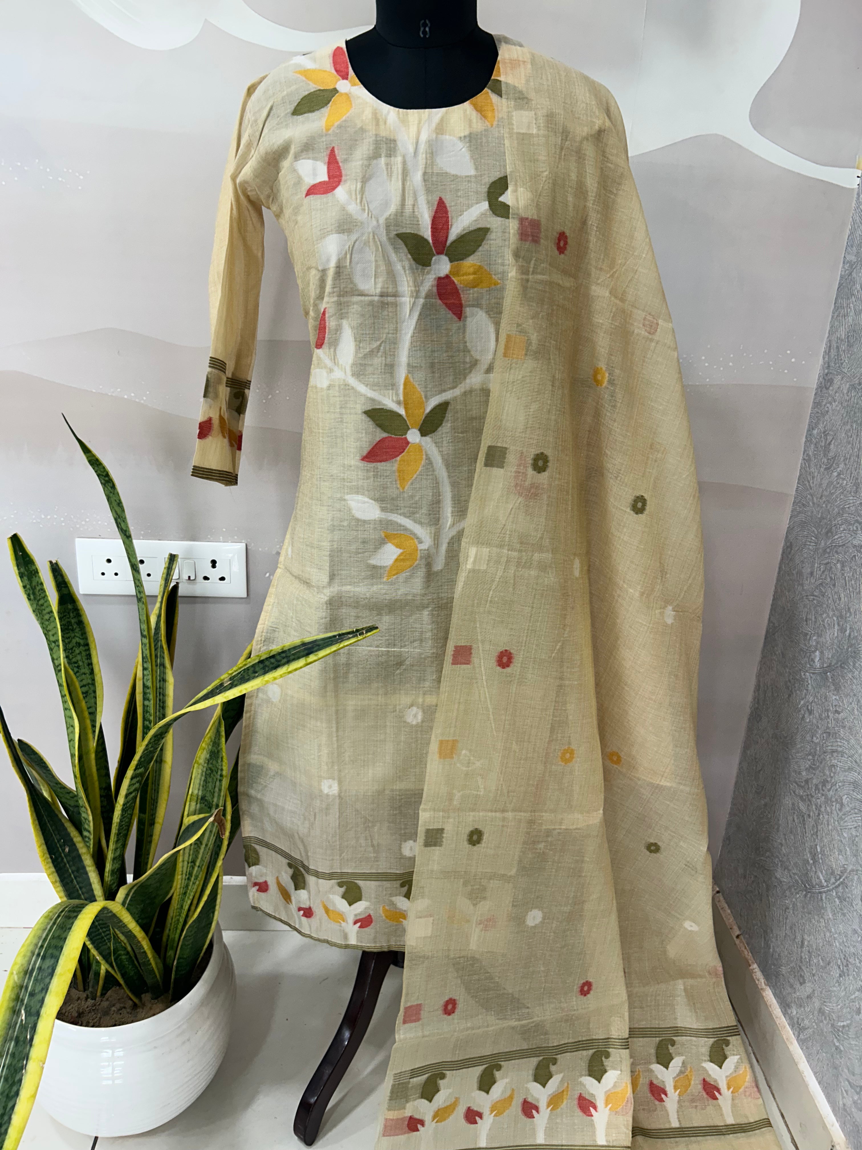 Jamdani cotton 3-piece set