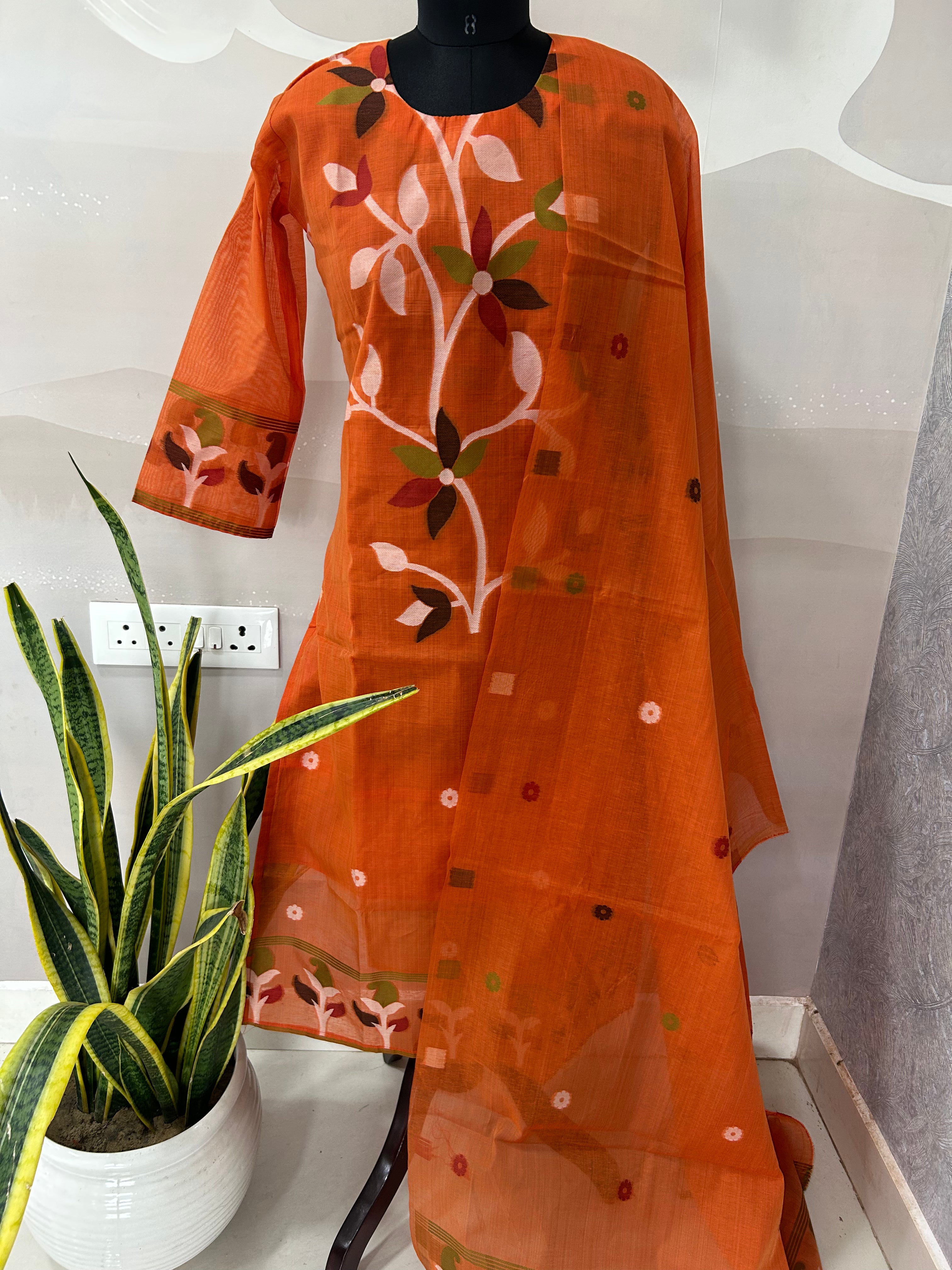 Jamdani cotton 3-piece set