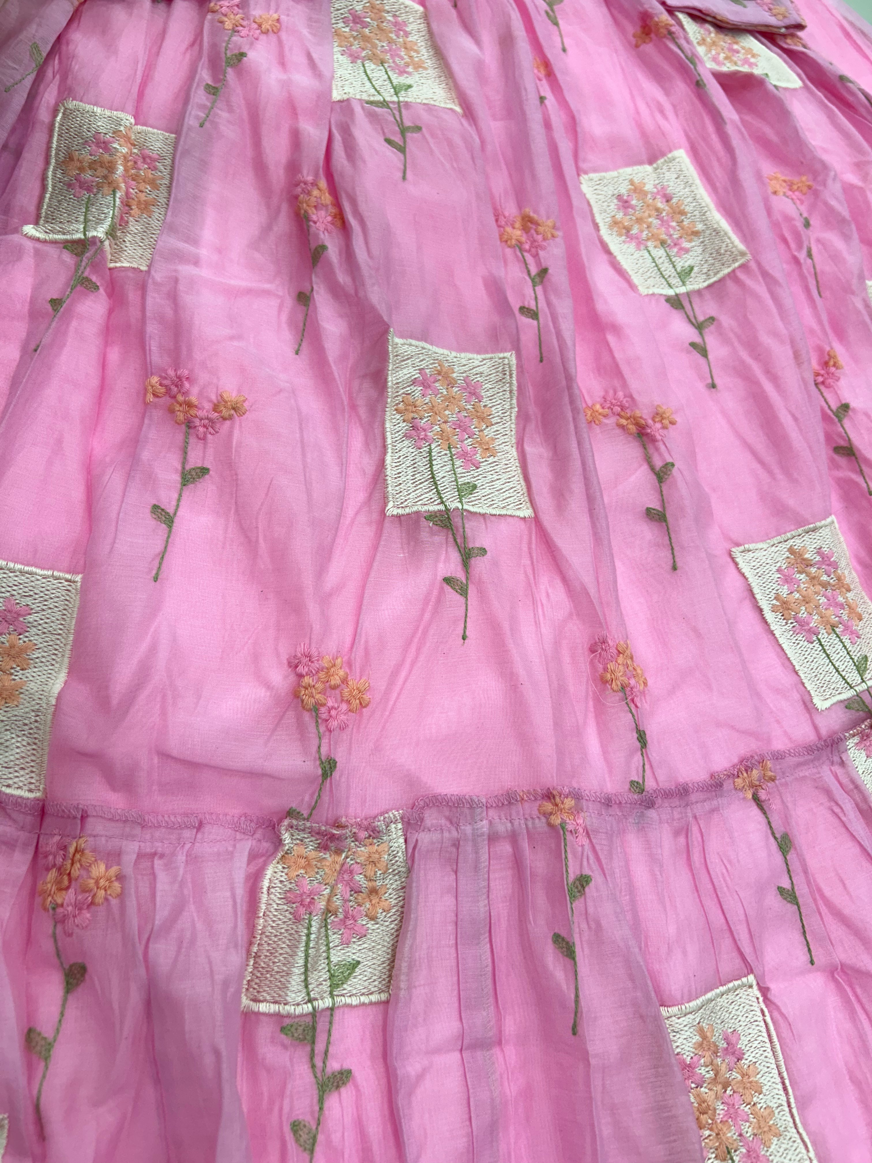 Mul chenderi A-line frock