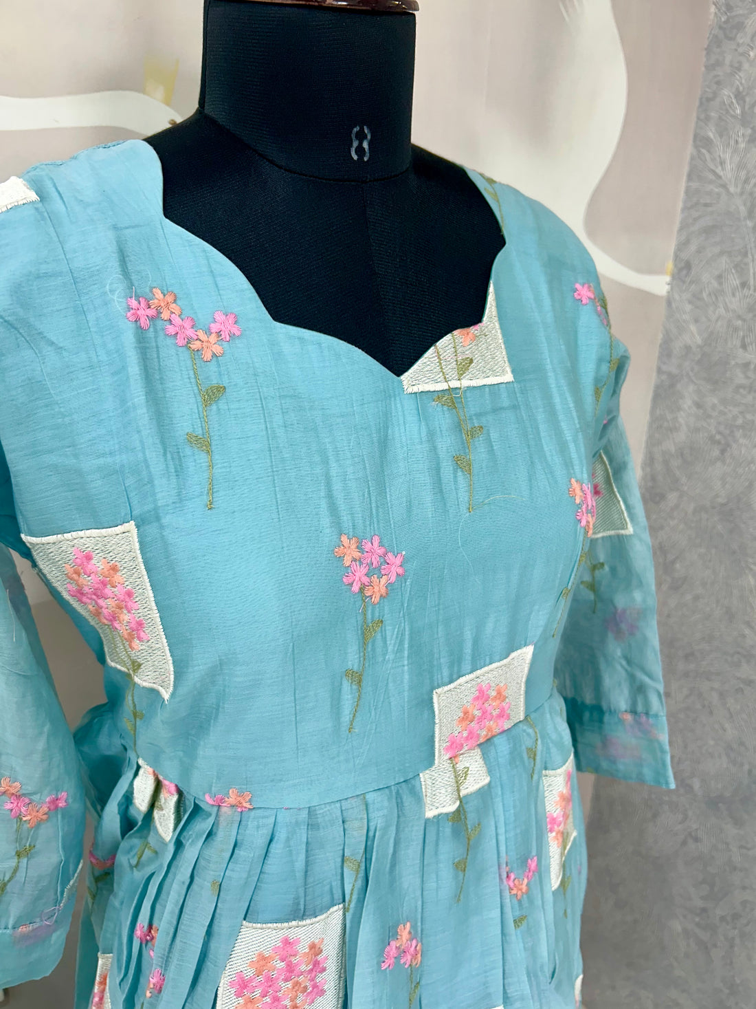 Mul chenderi A-line frock