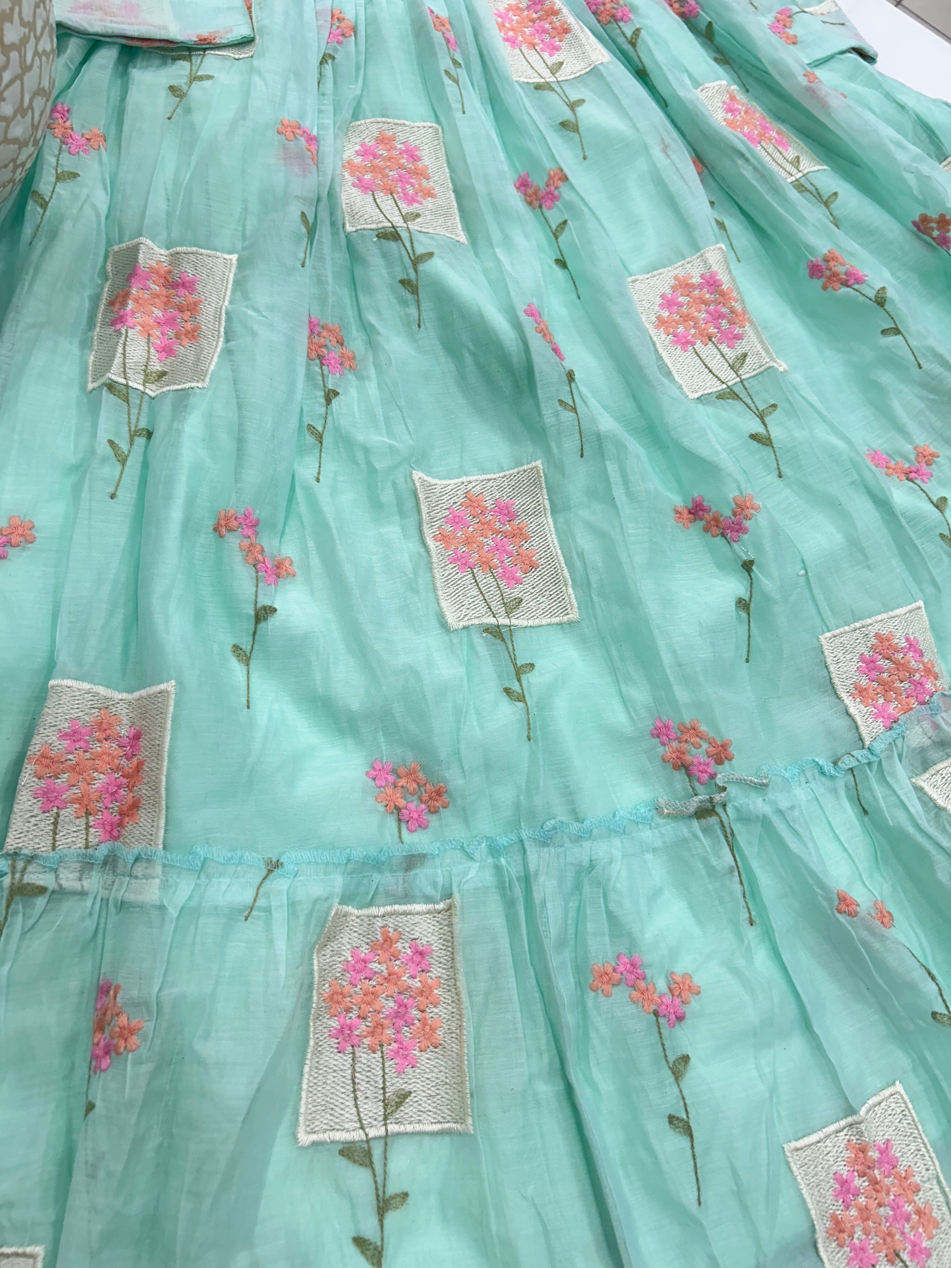 Mul chenderi A-line frock