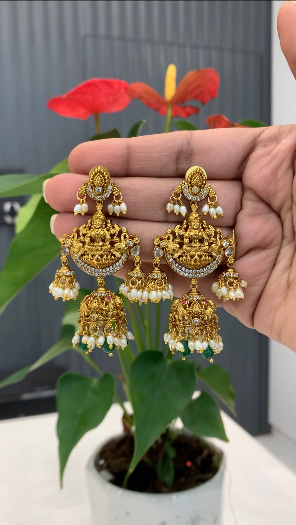 Beautiful Lakshmi devi hangings with pushback