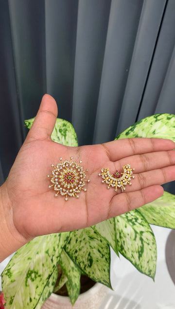 Beautiful sun & moon hair pins