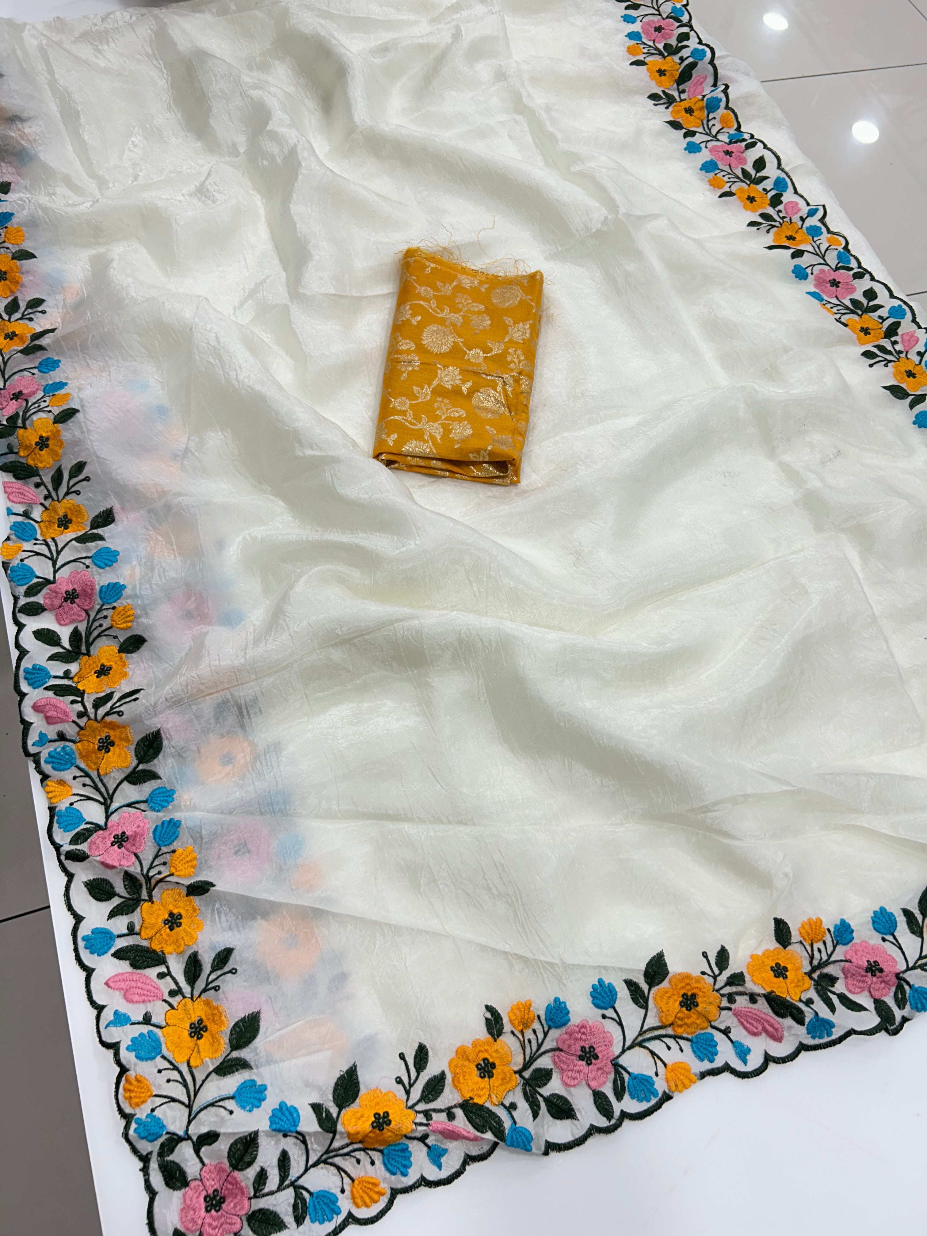 Soft crush fabric saree