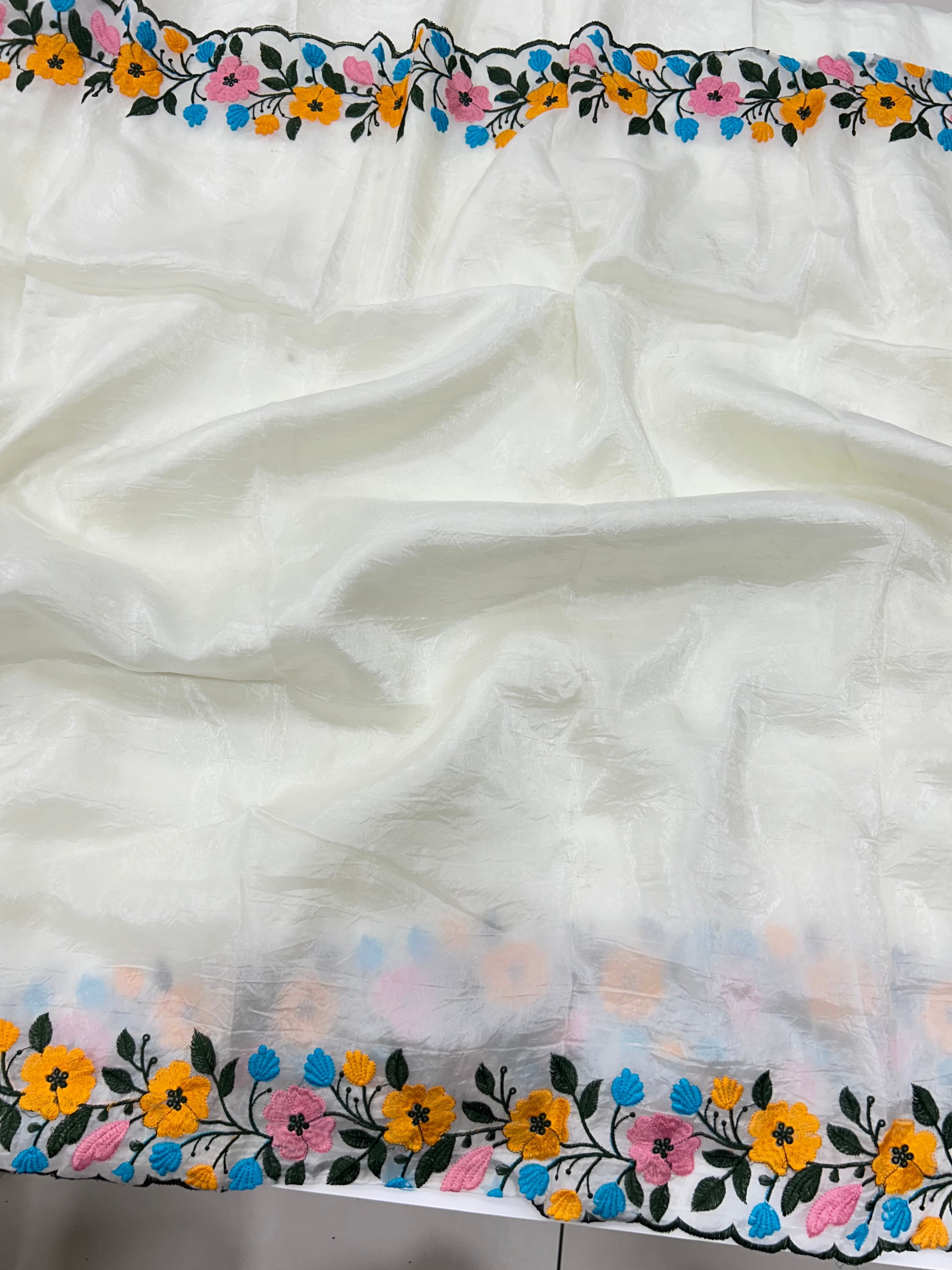 Soft crush fabric saree