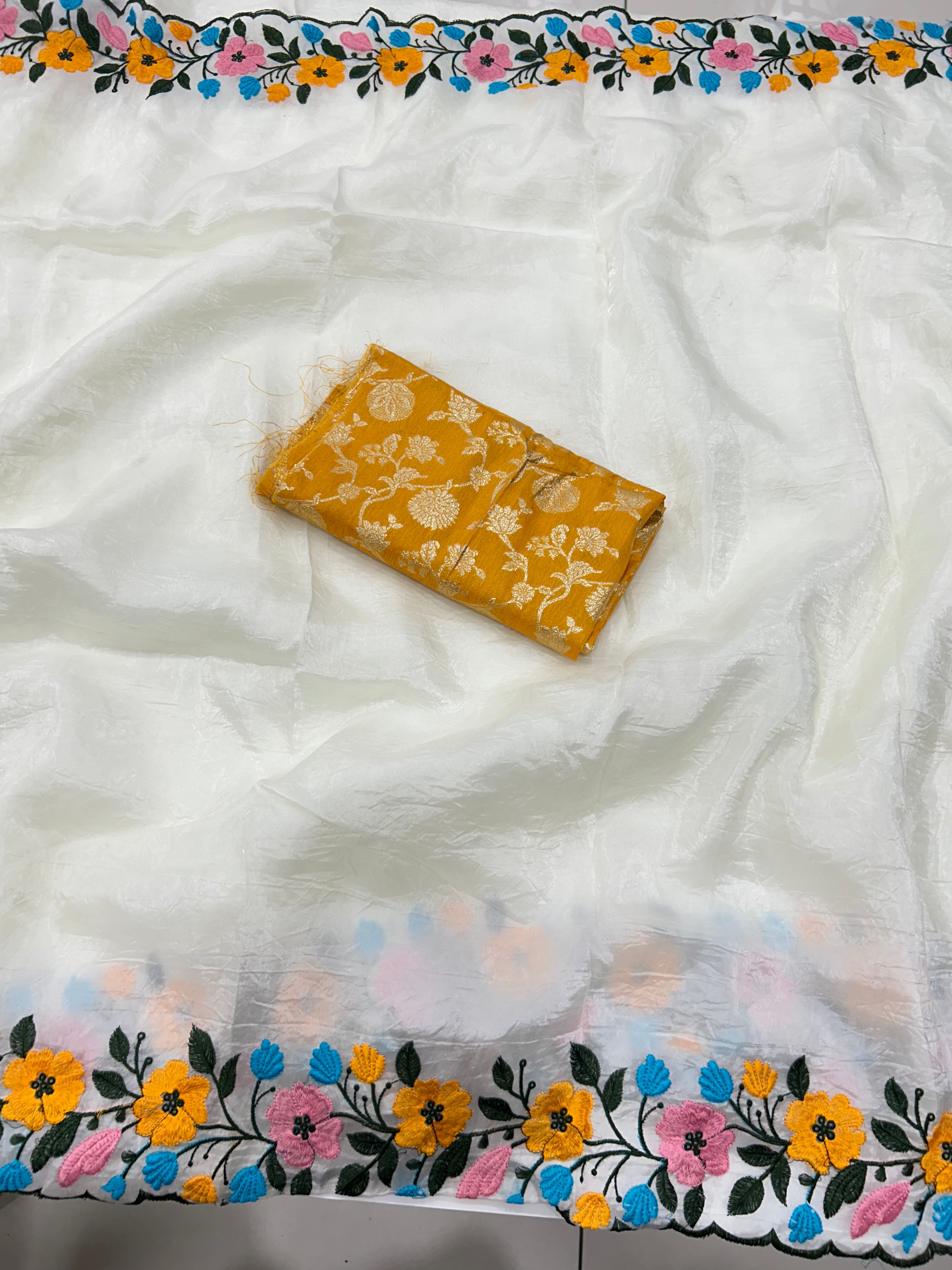Soft crush fabric saree