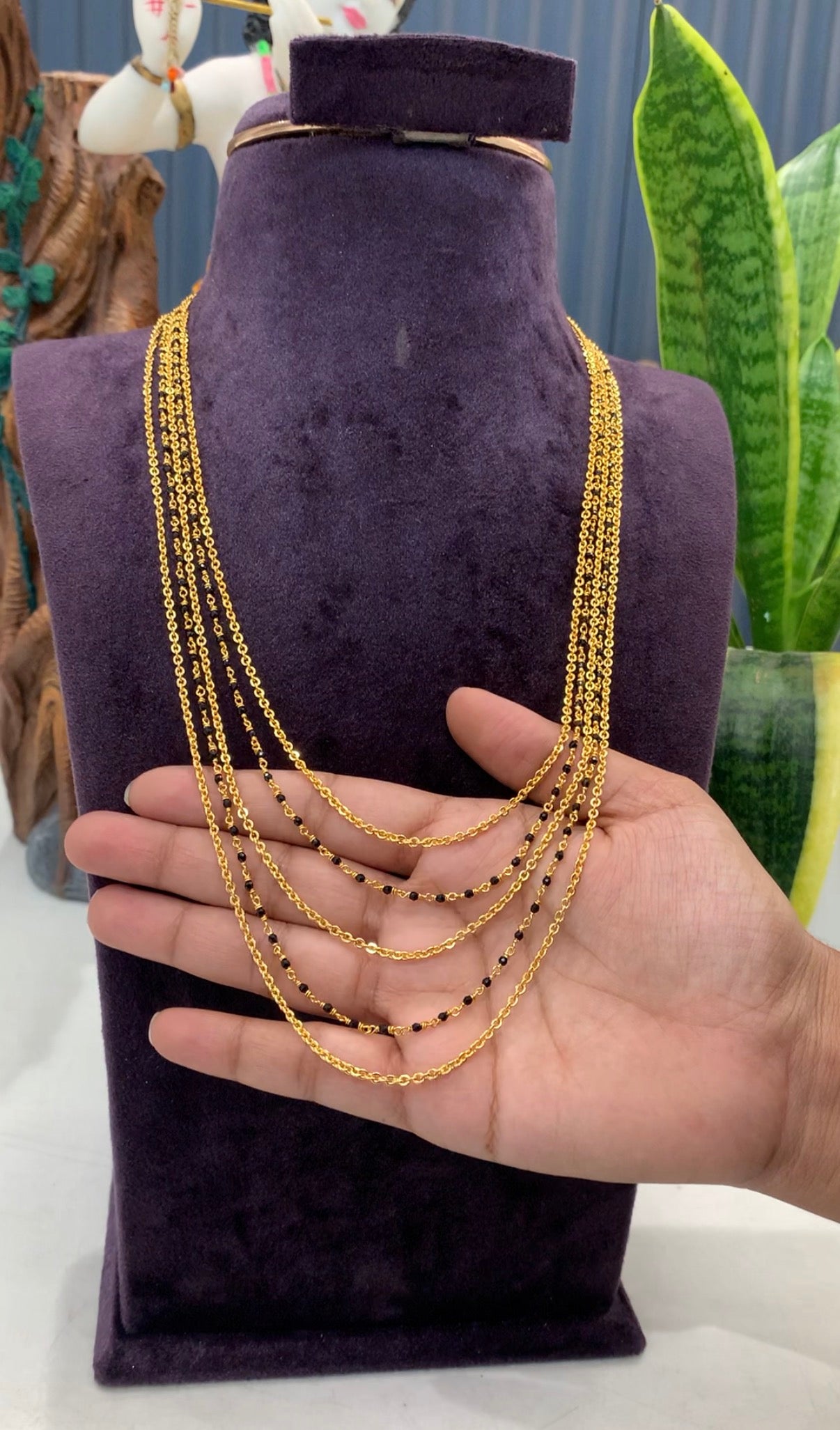 Beautiful Customised 24 inch Blackbeads & Chandraharam chain
