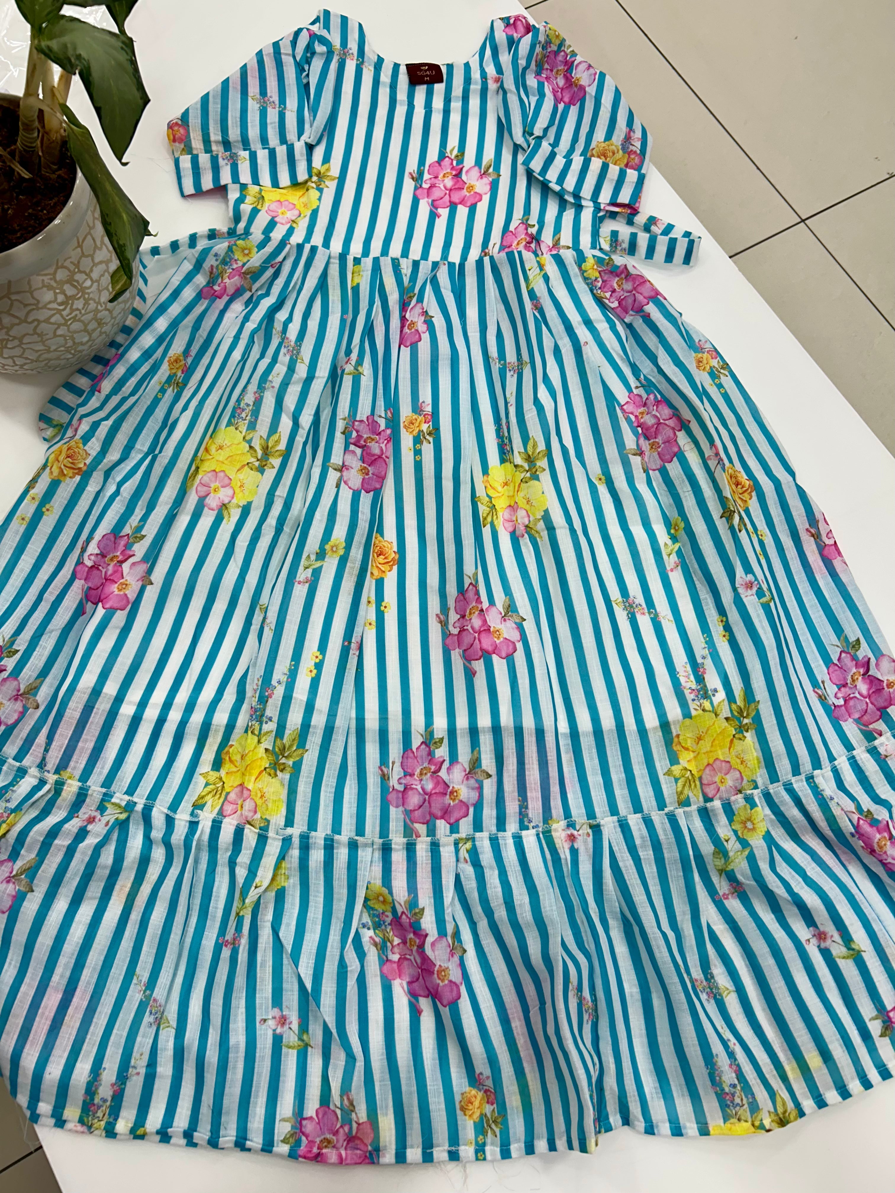 Beautiful lenin cotton frock