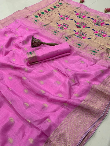 Soft viscos gajji silk saree