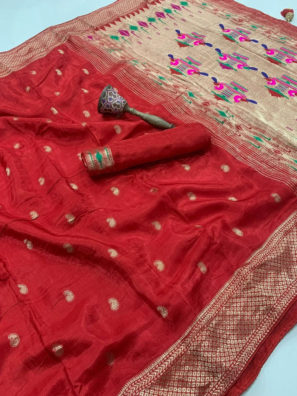 Soft viscos gajji silk saree