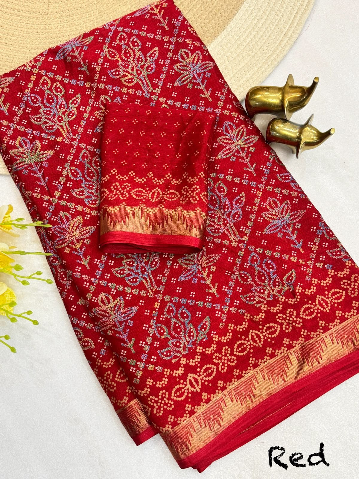 Beautiful heavy chinon silk saree