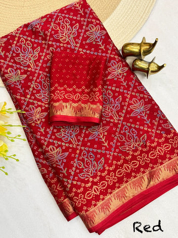 Beautiful heavy chinon silk saree