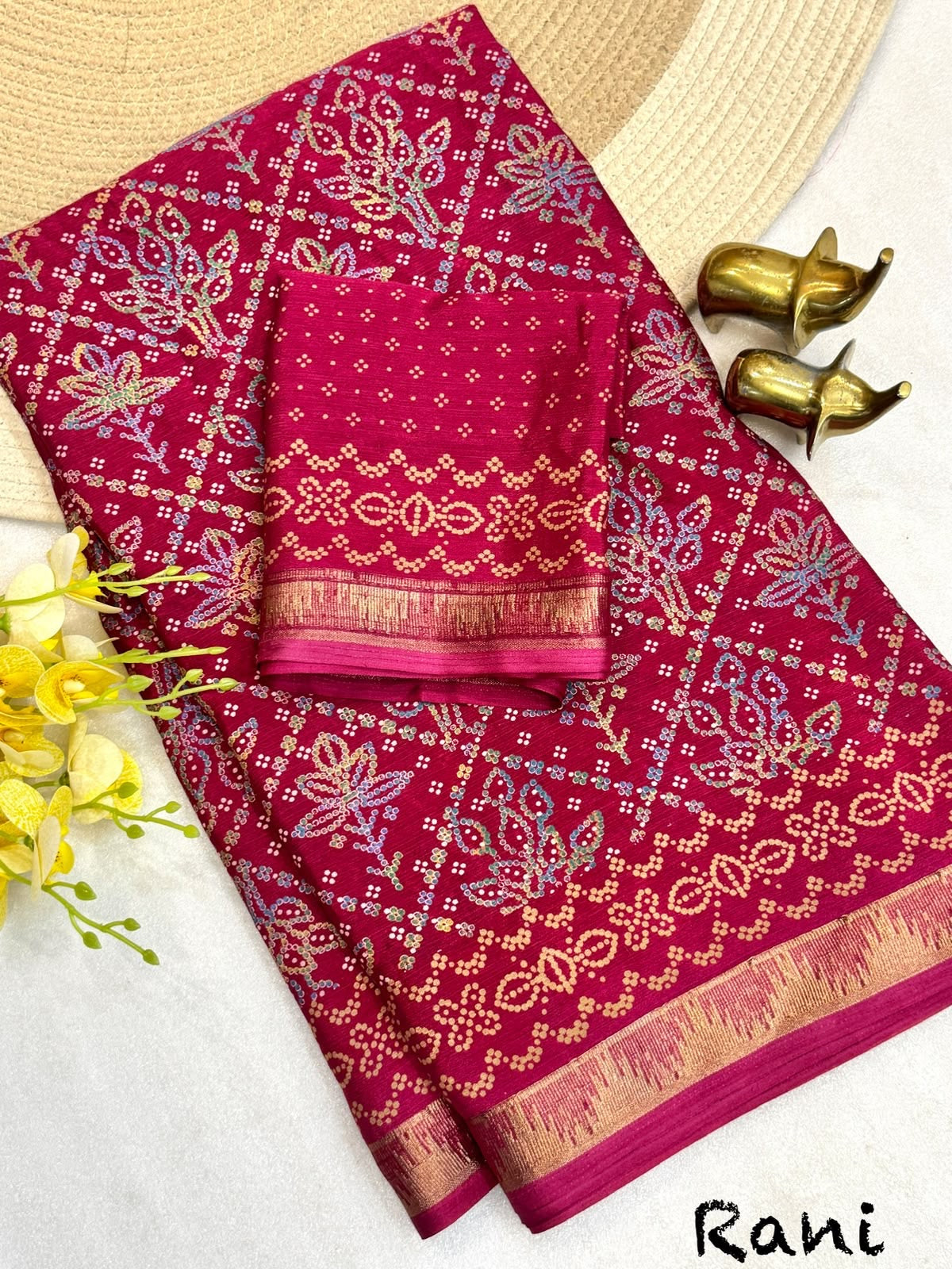 Beautiful heavy chinon silk saree