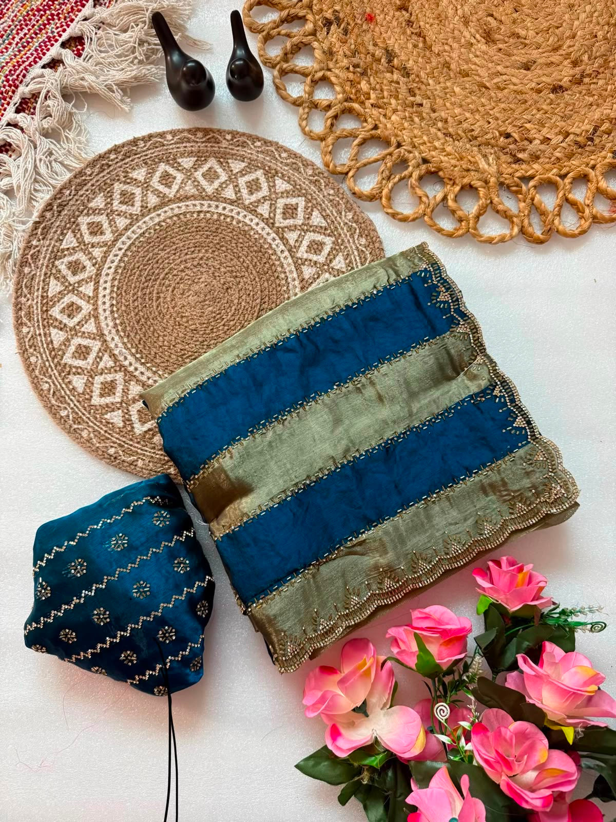 Space silk saree