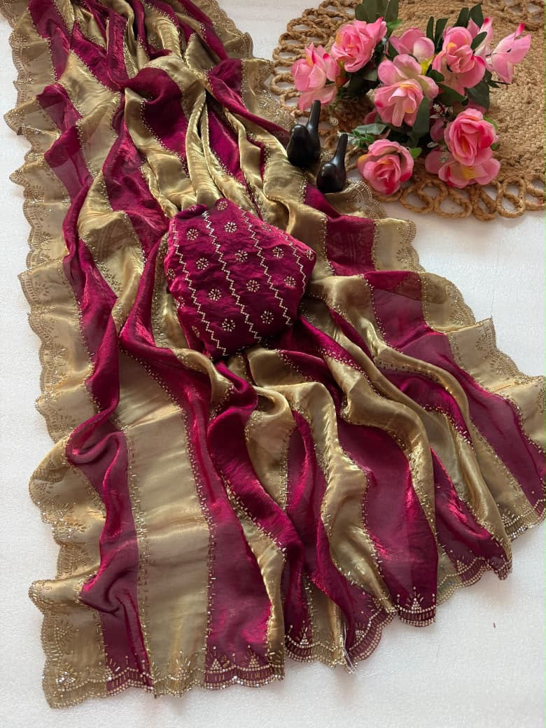 Space silk saree